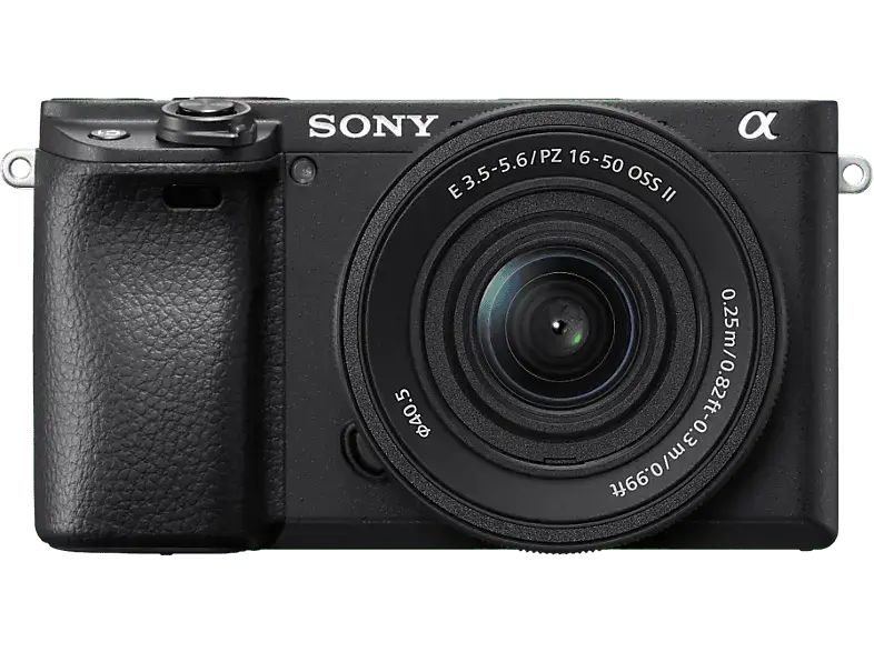 Sony Alpha 6400 Body + E 16-50 mm F3.5-5.6 OSS II APS-C Systemkamera mit Objektiv mm, Schwarz; Systemkamera Set