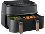 MediaMarkt Dornbirn Messepark Philips NA352/00 Heißluftfritteuse mit zwei Körben (9 l, 2750 Watt, Dunkelgrau/Kupfer) - bis 05.07.2025