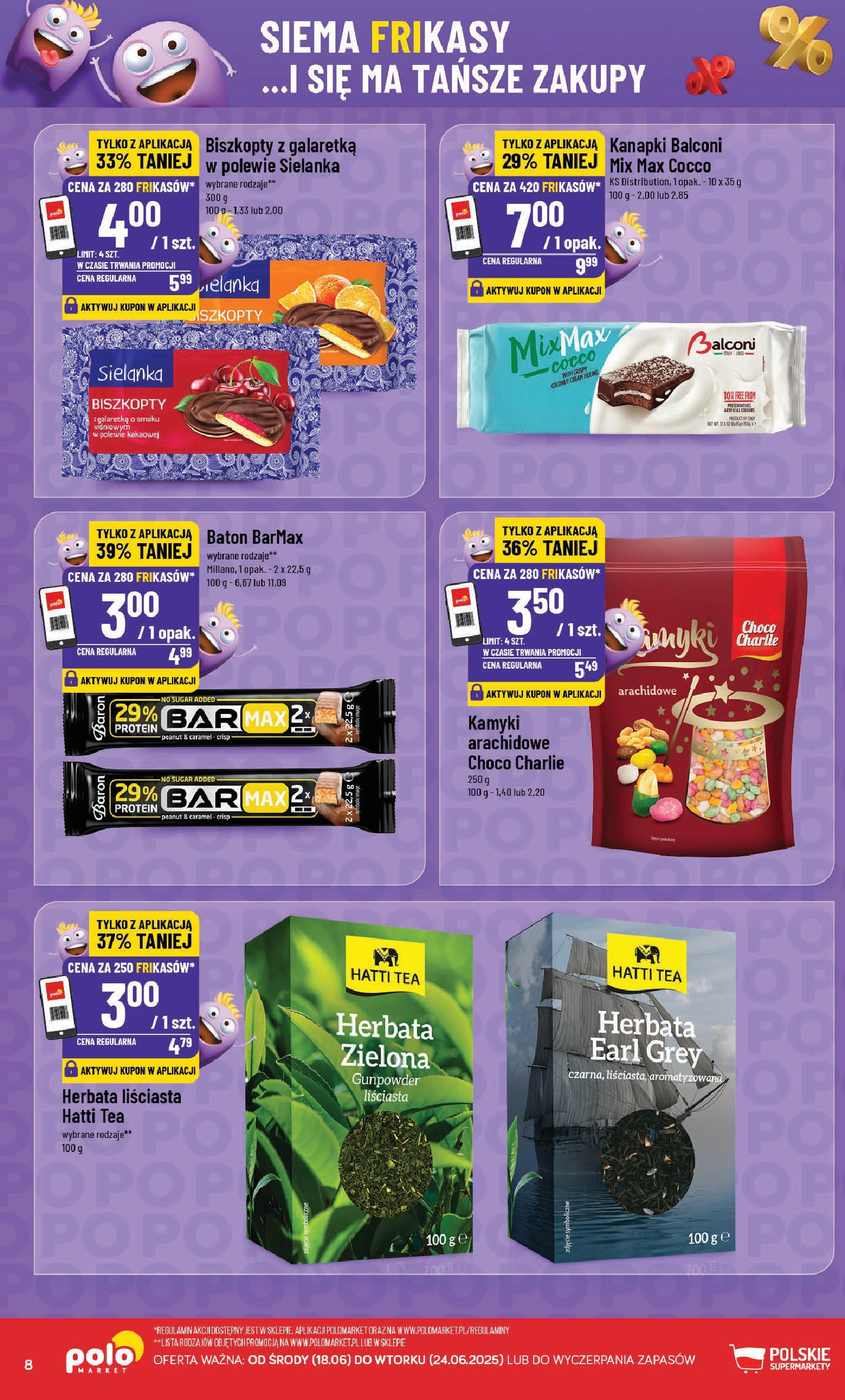 POLOmarket gazetka od jutra (18.06.2025) - Nowa PDF | Strona: 8 | Produkty: Herbata liściasta, Herbata earl grey, Baton, Herbata