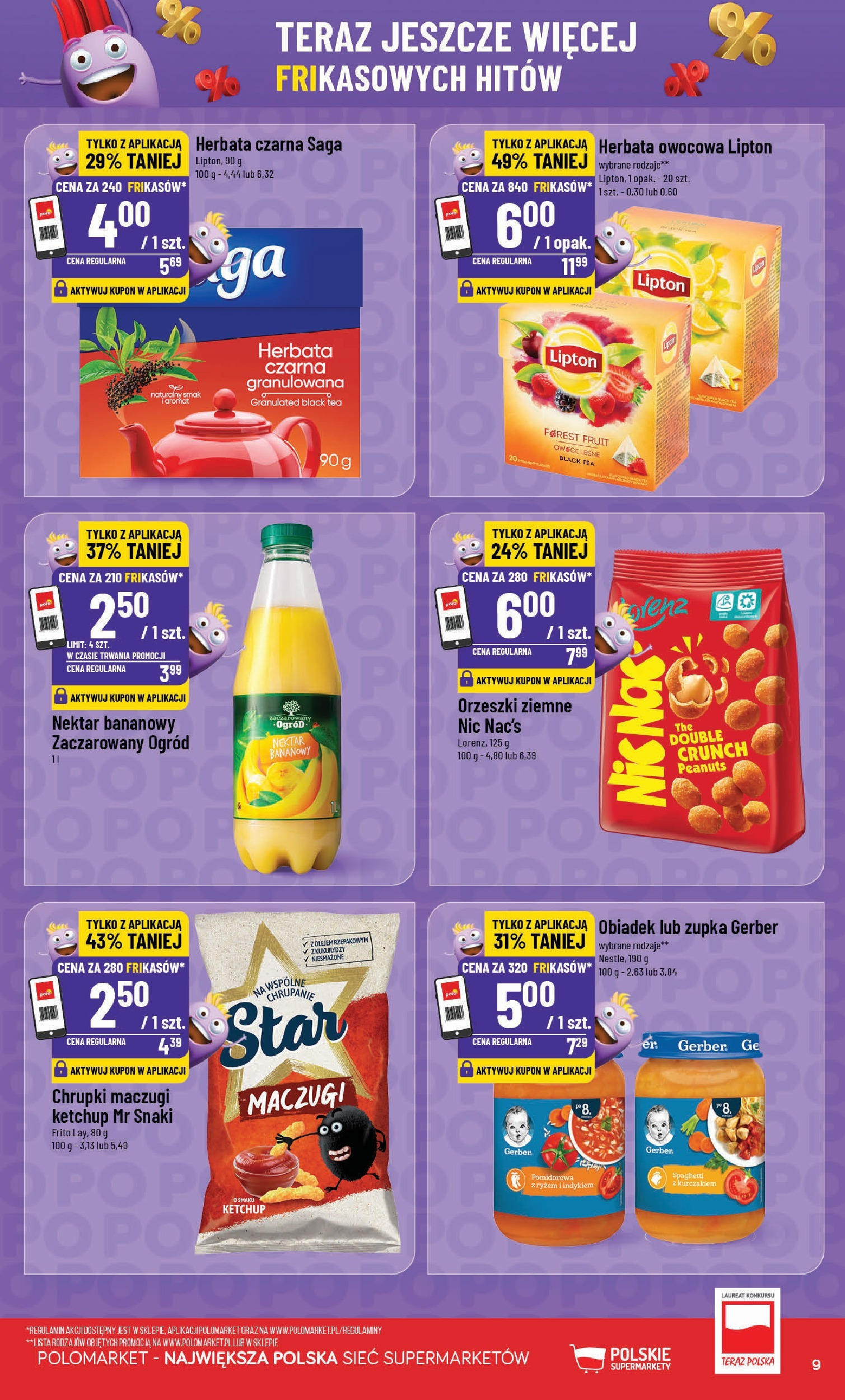 POLOmarket gazetka od jutra (18.06.2025) - Nowa PDF | Strona: 9 | Produkty: Ketchup, Chrupki, Orzeszki ziemne, Herbata