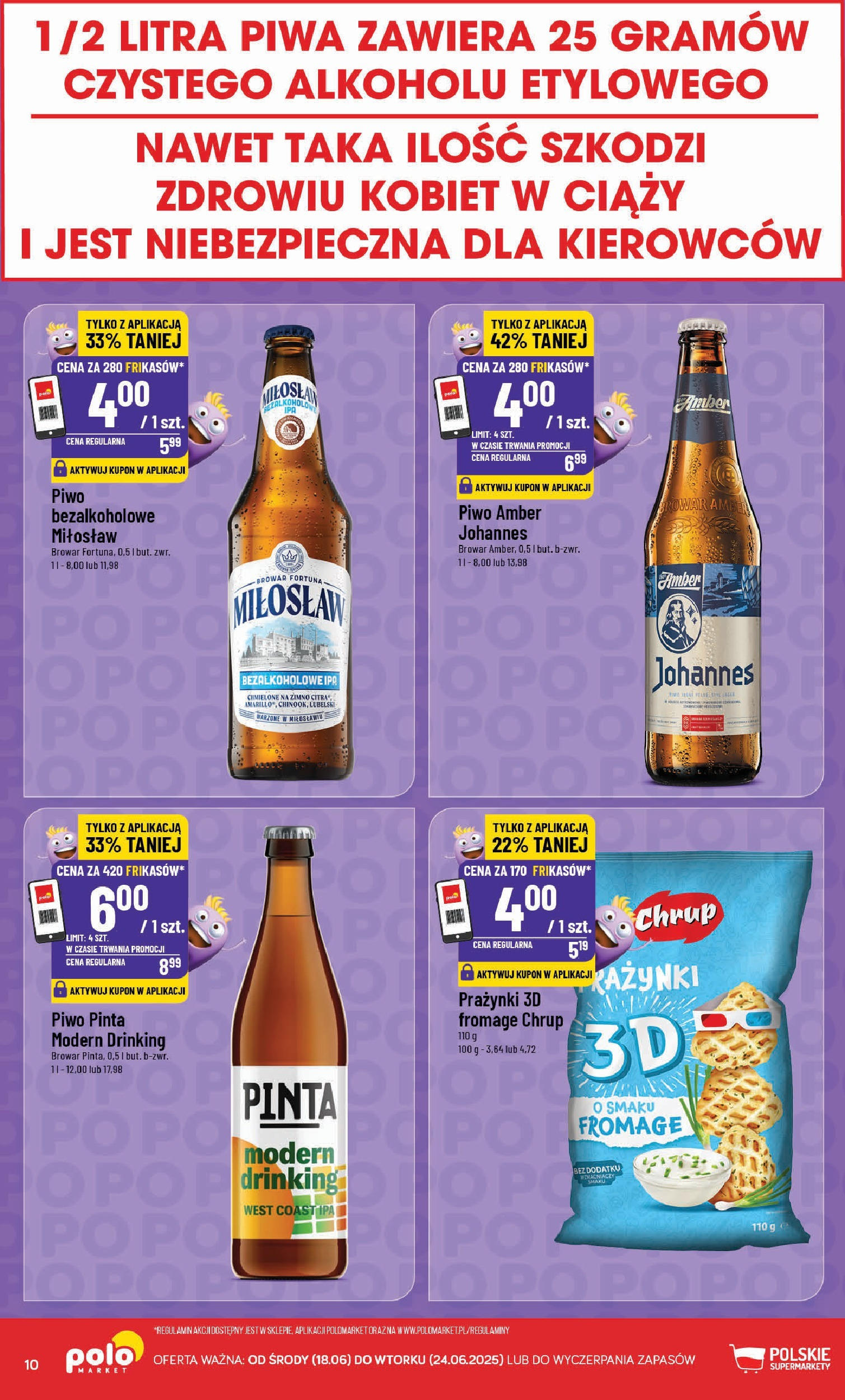 POLOmarket gazetka od jutra (18.06.2025) - Nowa PDF | Strona: 10 | Produkty: Piwo
