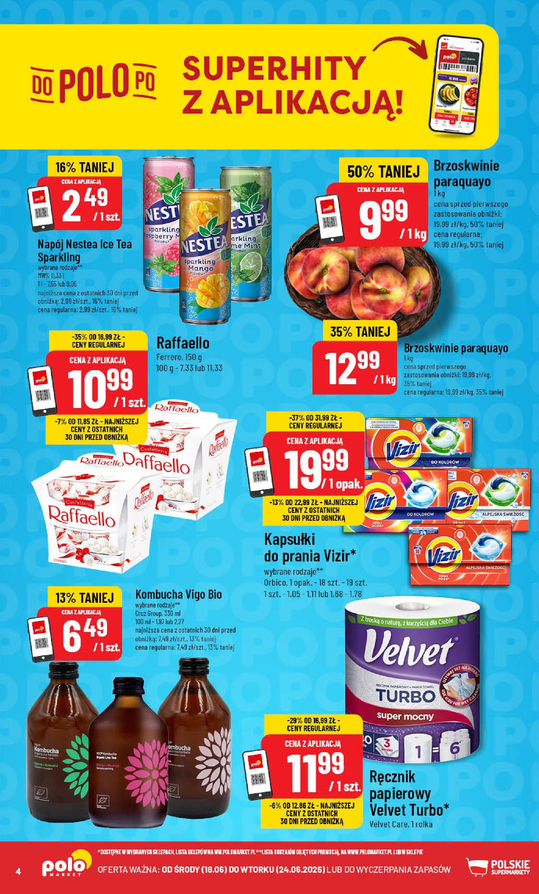 POLOmarket gazetka od jutra (18.06.2025) | Nowa PDF | Strona: 4 | Produkty: Mango, Ice Tea, Kapsułki do prania, Ręcznik papierowy POLOmarket gazetka od jutra (18.06.2025) - Nowa PDF | Strona: 4 | Produkty: Mango, Ice Tea, Kapsułki do prania, Ręcznik papierowy