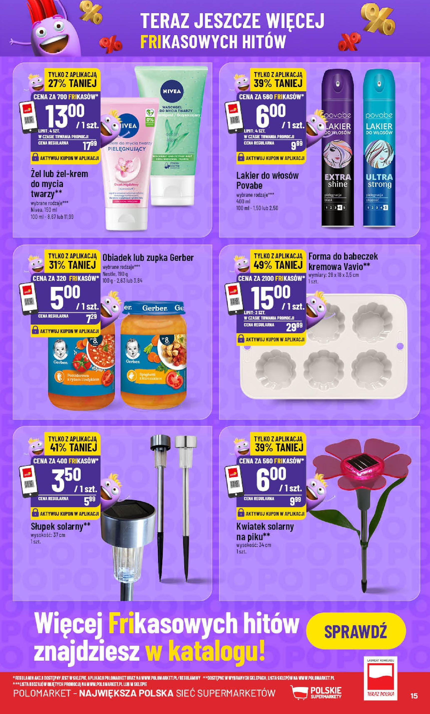 POLOmarket gazetka od jutra (18.06.2025) | Nowa PDF | Strona: 15 | Produkty: Lakier do włosów POLOmarket gazetka od jutra (18.06.2025) - Nowa PDF | Strona: 15 | Produkty: Lakier do włosów