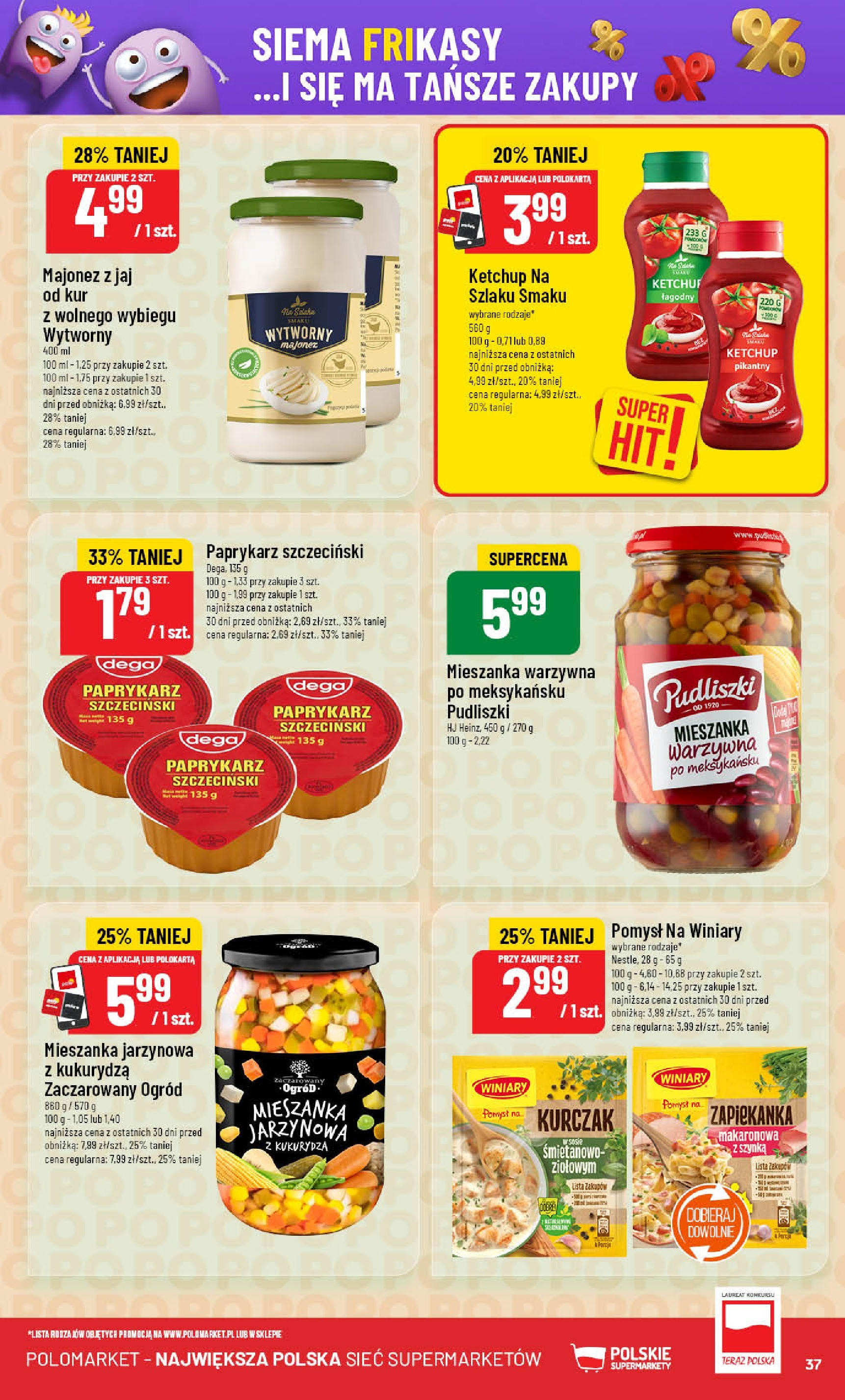 POLOmarket gazetka od jutra (18.06.2025) | Nowa PDF | Strona: 37 | Produkty: Paprykarz szczeciński, Szynka, Zapiekanki, Majonez POLOmarket gazetka od jutra (18.06.2025) - Nowa PDF | Strona: 37 | Produkty: Paprykarz szczeciński, Szynka, Zapiekanki, Majonez