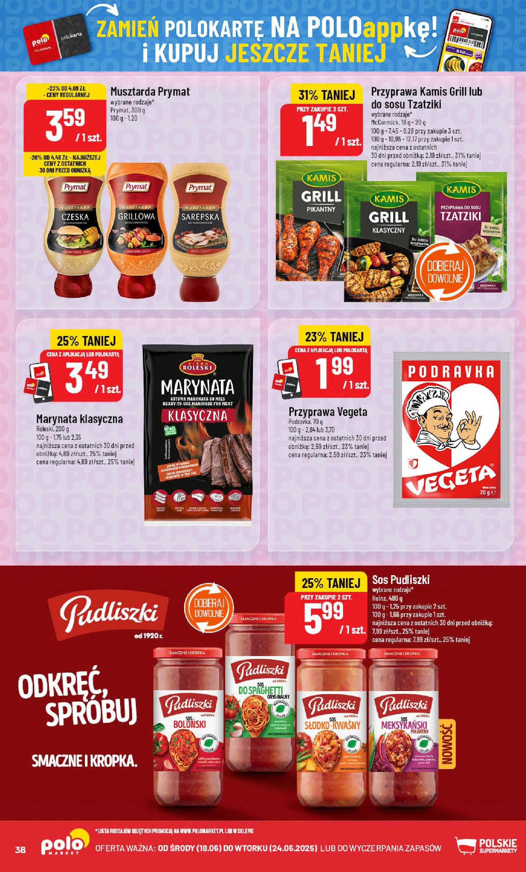 POLOmarket gazetka od jutra (18.06.2025) | Nowa PDF | Strona: 38 | Produkty: Tzatziki, Grill, Musztarda, Sos POLOmarket gazetka od jutra (18.06.2025) - Nowa PDF | Strona: 38 | Produkty: Tzatziki, Grill, Musztarda, Sos