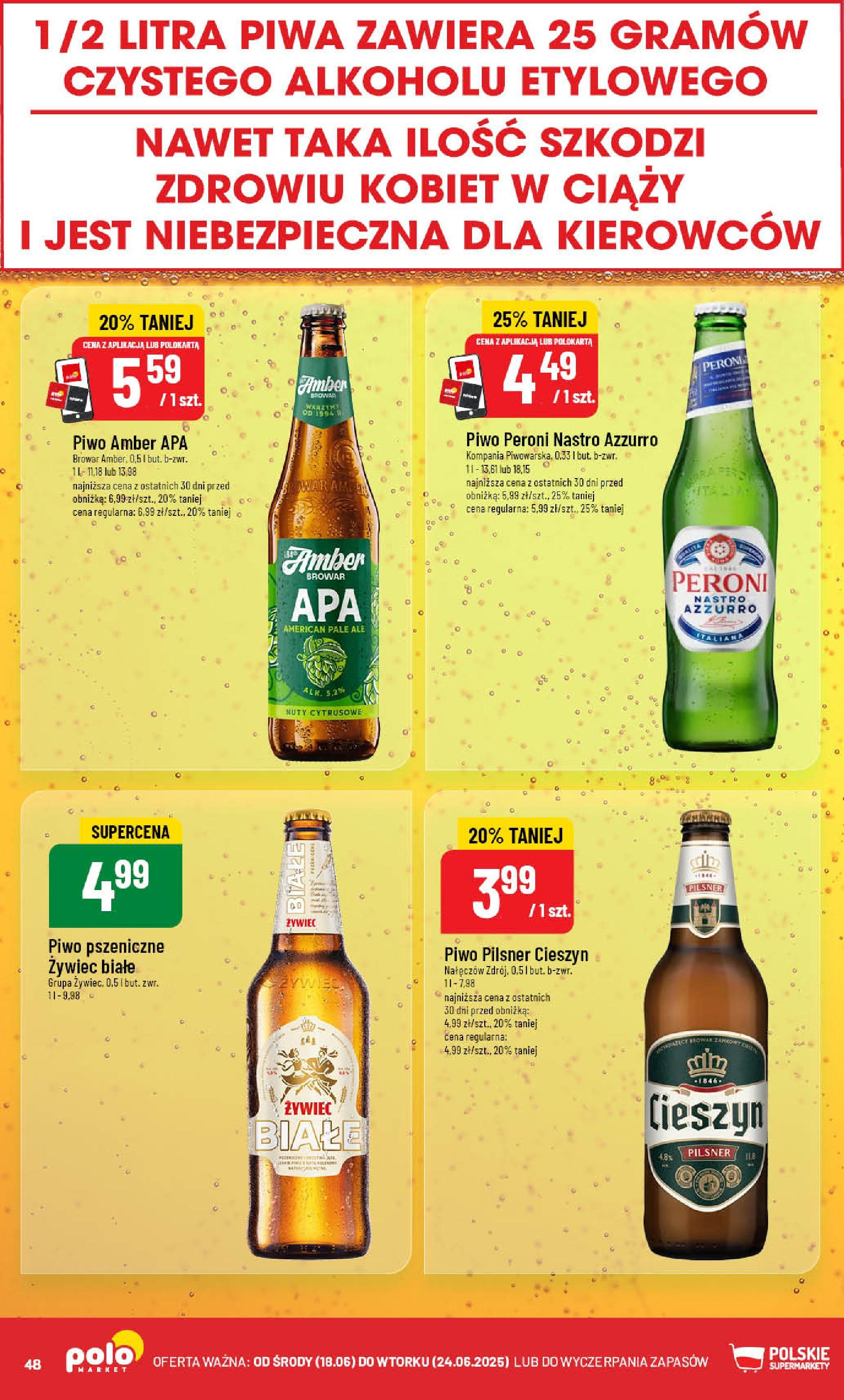 POLOmarket gazetka od jutra (18.06.2025) | Nowa PDF | Strona: 48 | Produkty: Piwo pszeniczne, Piwo POLOmarket gazetka od jutra (18.06.2025) - Nowa PDF | Strona: 48 | Produkty: Piwo pszeniczne, Piwo