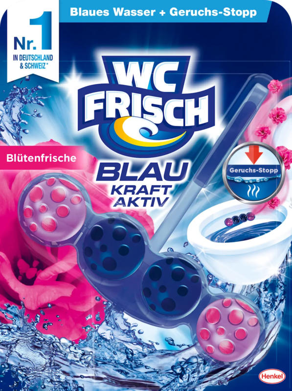 WC-Frisch WC-Stein Blau Kraft Aktiv Blütenfrische