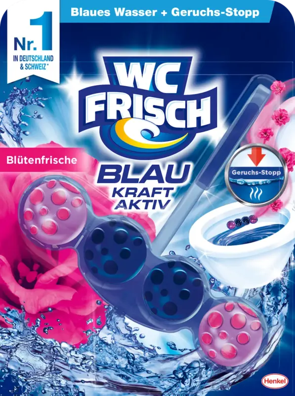 WC-Frisch WC-Stein Blau Kraft Aktiv Blütenfrische
