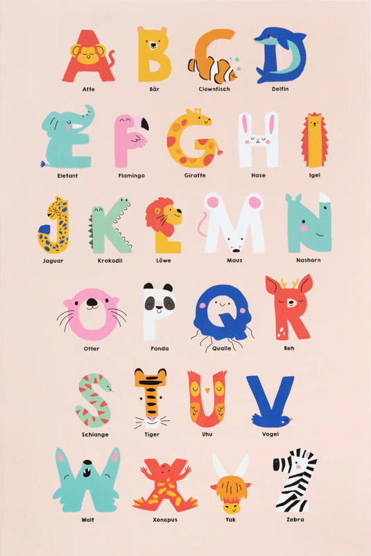 dm home Poster A2, Alphabet (42x63 cm)