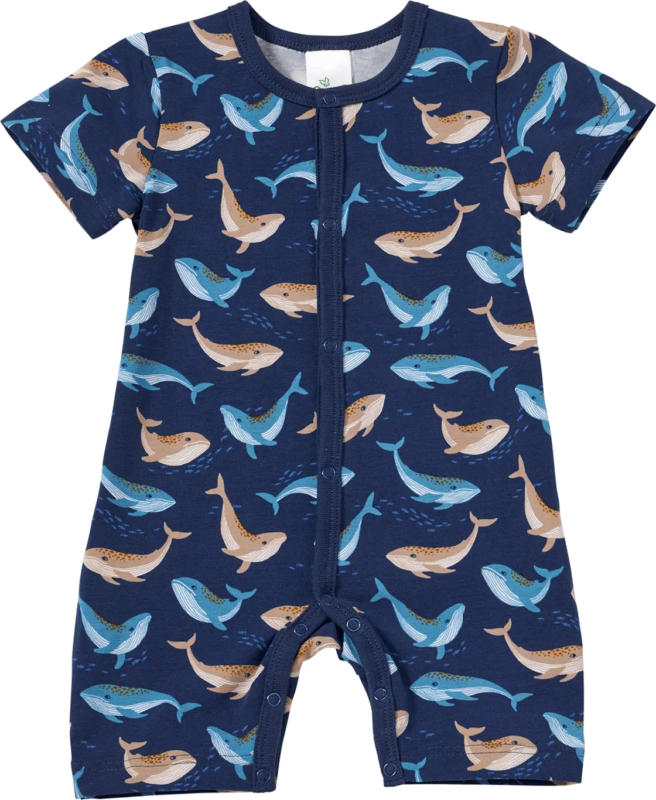 ALANA Schlafanzug Pro Climate mit Wal-Muster, blau, Gr. 74/80