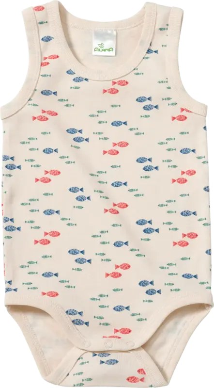 ALANA Body Ärmellos mit Fisch-Muster, beige, Gr. 98/104
