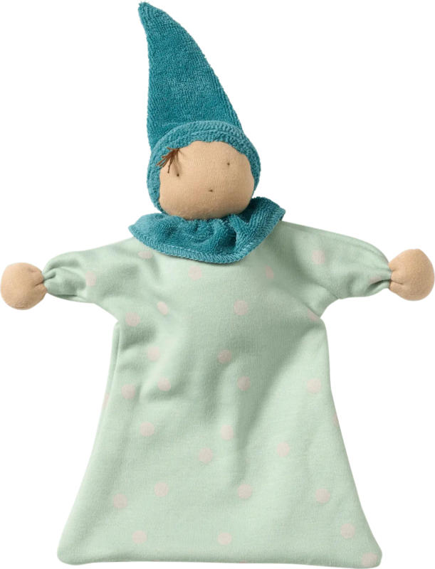 ALANA Püppchen mit Kleid & Punkte-Muster, grün + beige