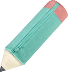 Vito & Joe Mäppchen Buntstift, Canvas, mint-rosa, (24x6x6 cm)