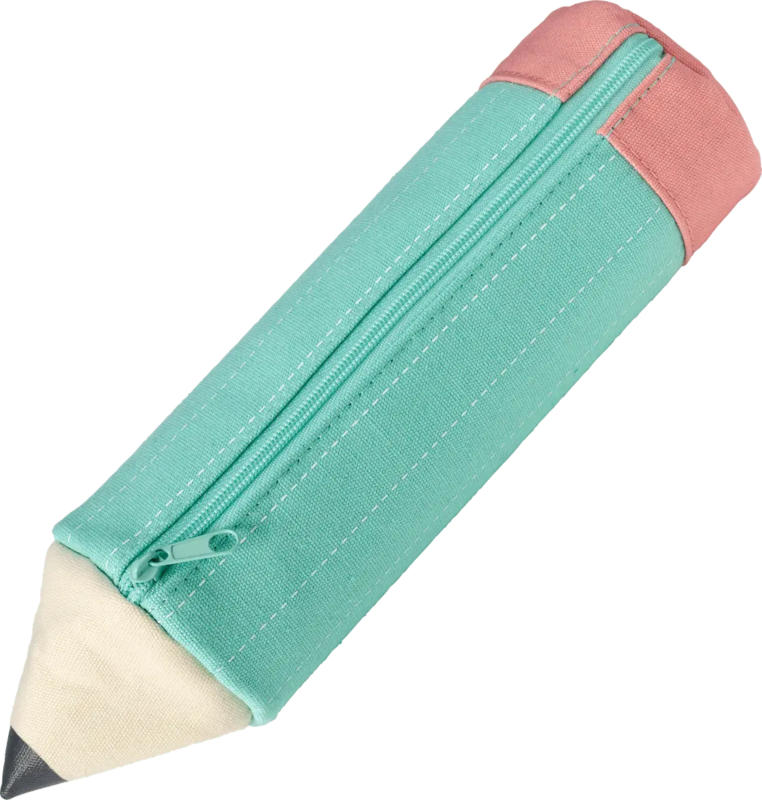 Vito & Joe Mäppchen Buntstift, Canvas, mint-rosa, (24x6x6 cm)