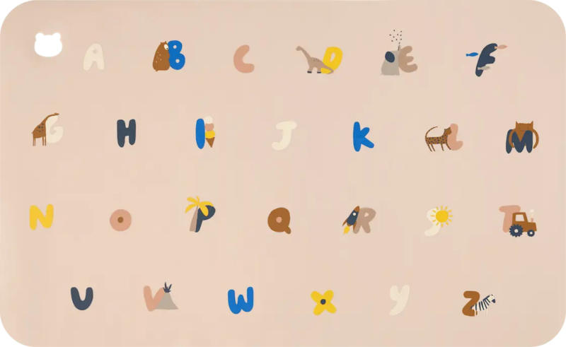 LIEWOOD Schreibtischunterlage mit Alphabet, creme (65x42 cm)