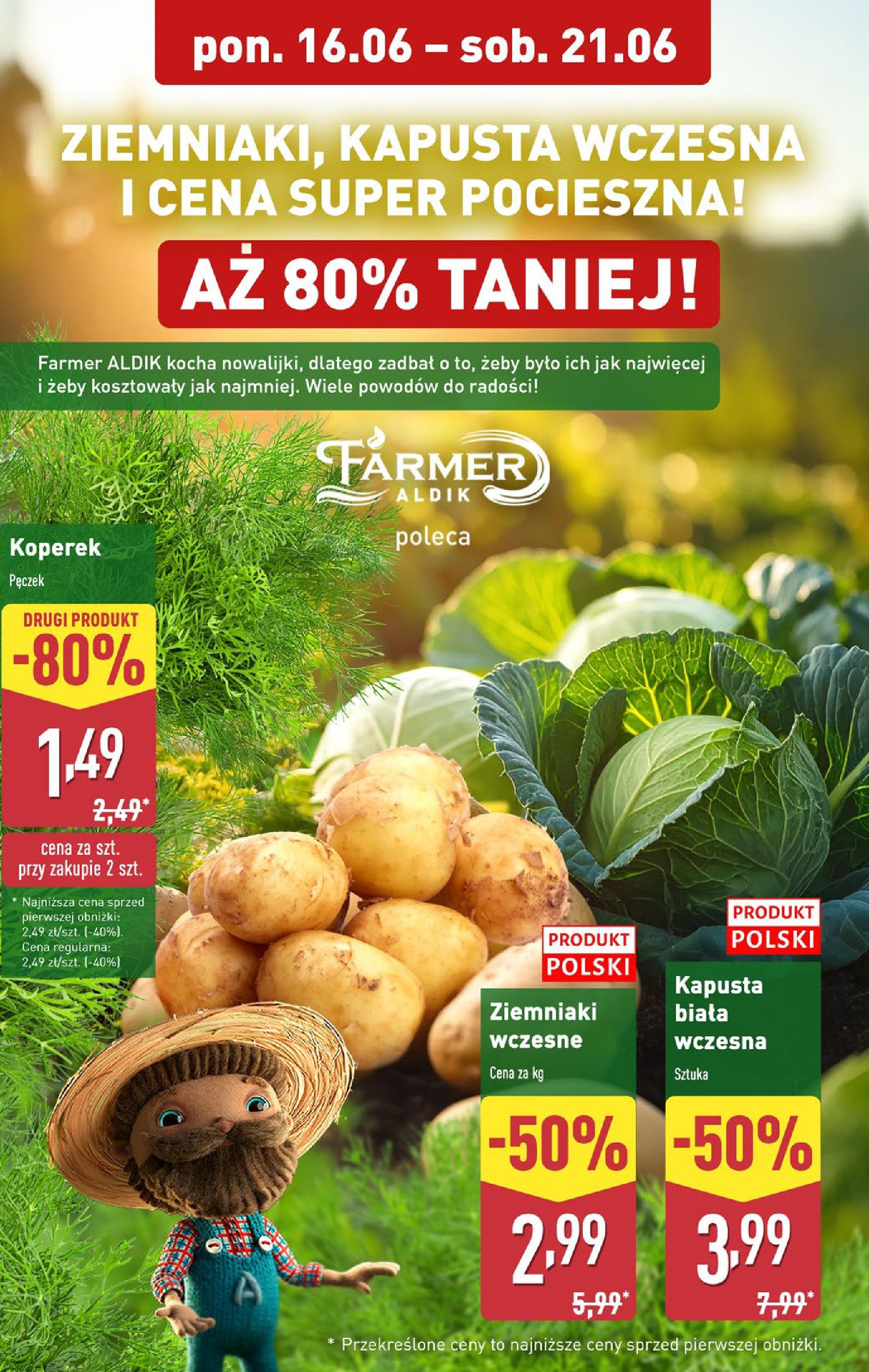Aldi Gazetka - Okazje na weekend od 18.06.2025 - Ulotka PDF, promocje | Strona: 8 | Produkty: Kapusta, Koperek, Kapusta biała, Ziemniaki