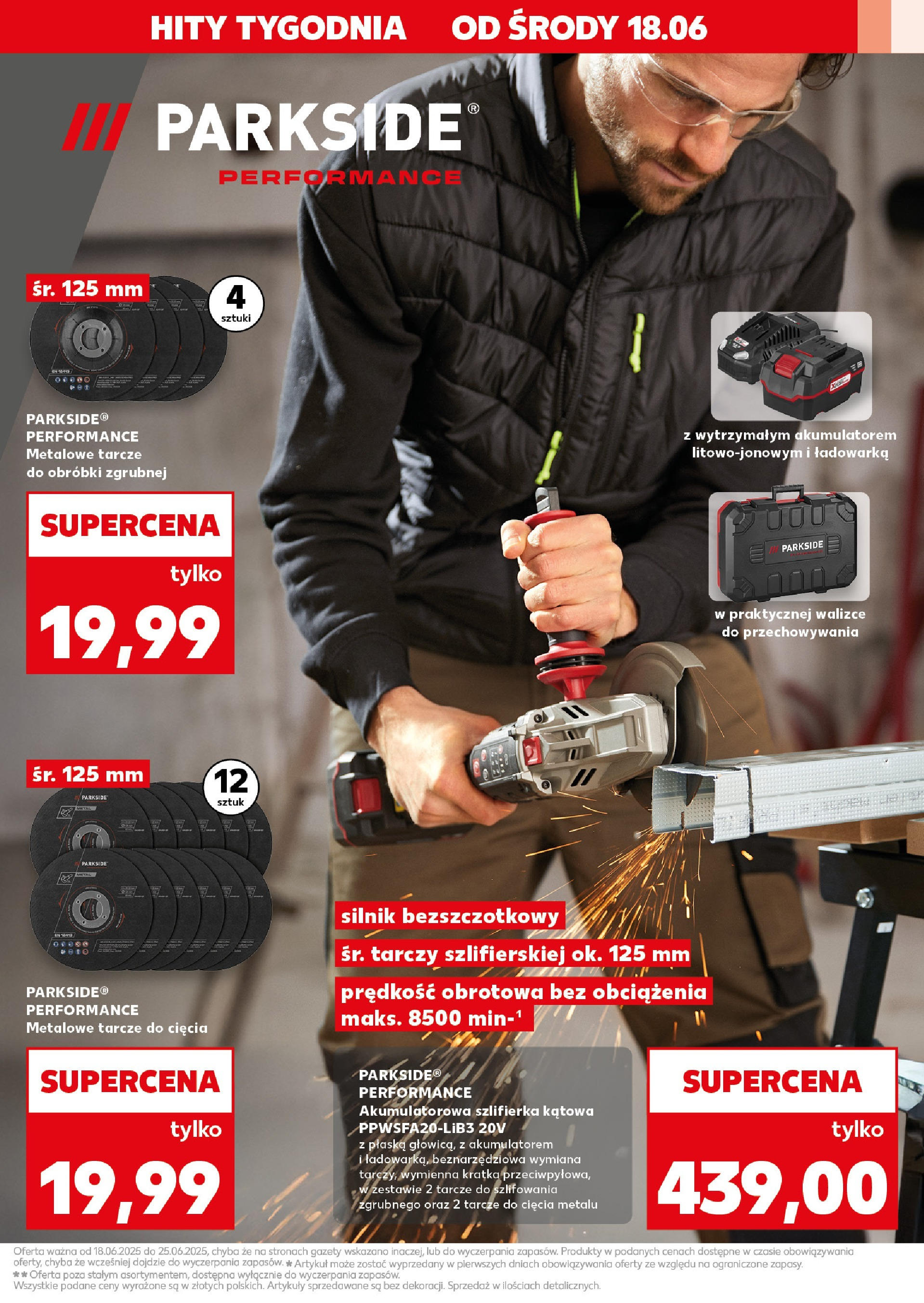 Kaufland gazetka - Mega okazje od 18.06.2025 - od jutra PDF | Strona: 3 | Produkty: Ładowarka, Szlifierka