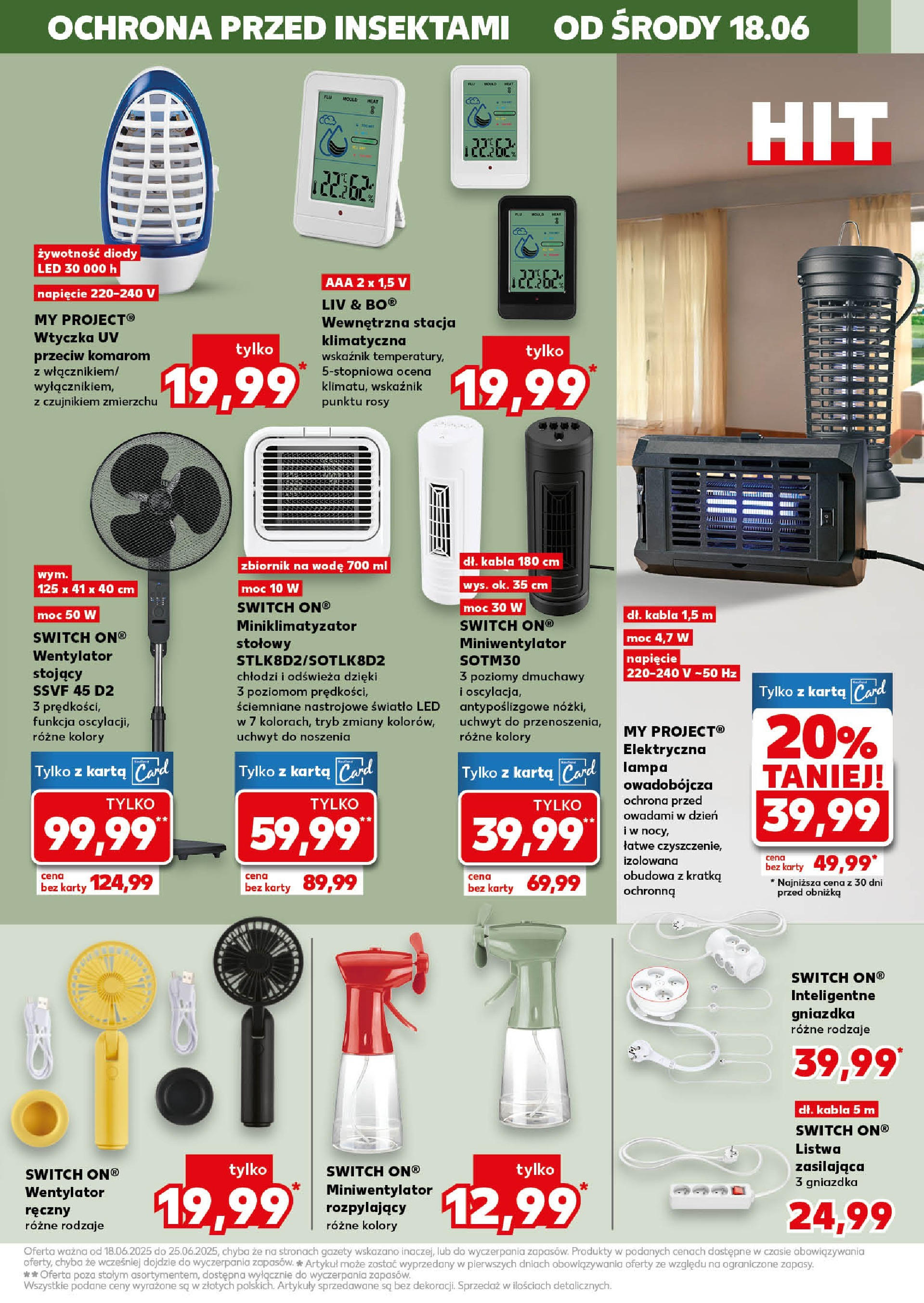 Kaufland gazetka - Mega okazje od 18.06.2025 - od jutra PDF | Strona: 11 | Produkty: Karta, Wentylator, Lampa