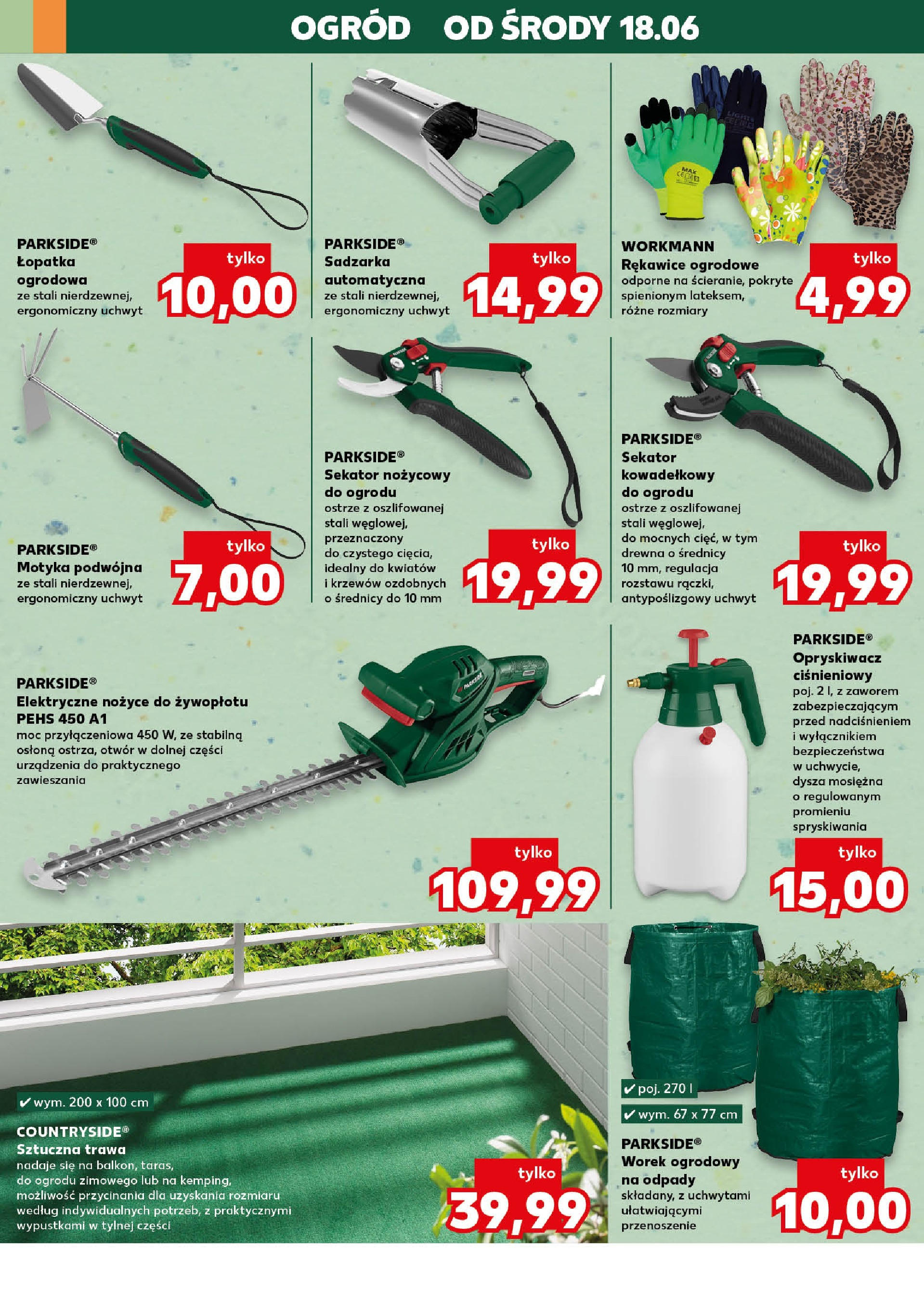 Kaufland gazetka - Mega okazje od 18.06.2025 - od jutra PDF | Strona: 20 | Produkty: Opryskiwacz, Sekator, Nożyce do żywopłotu