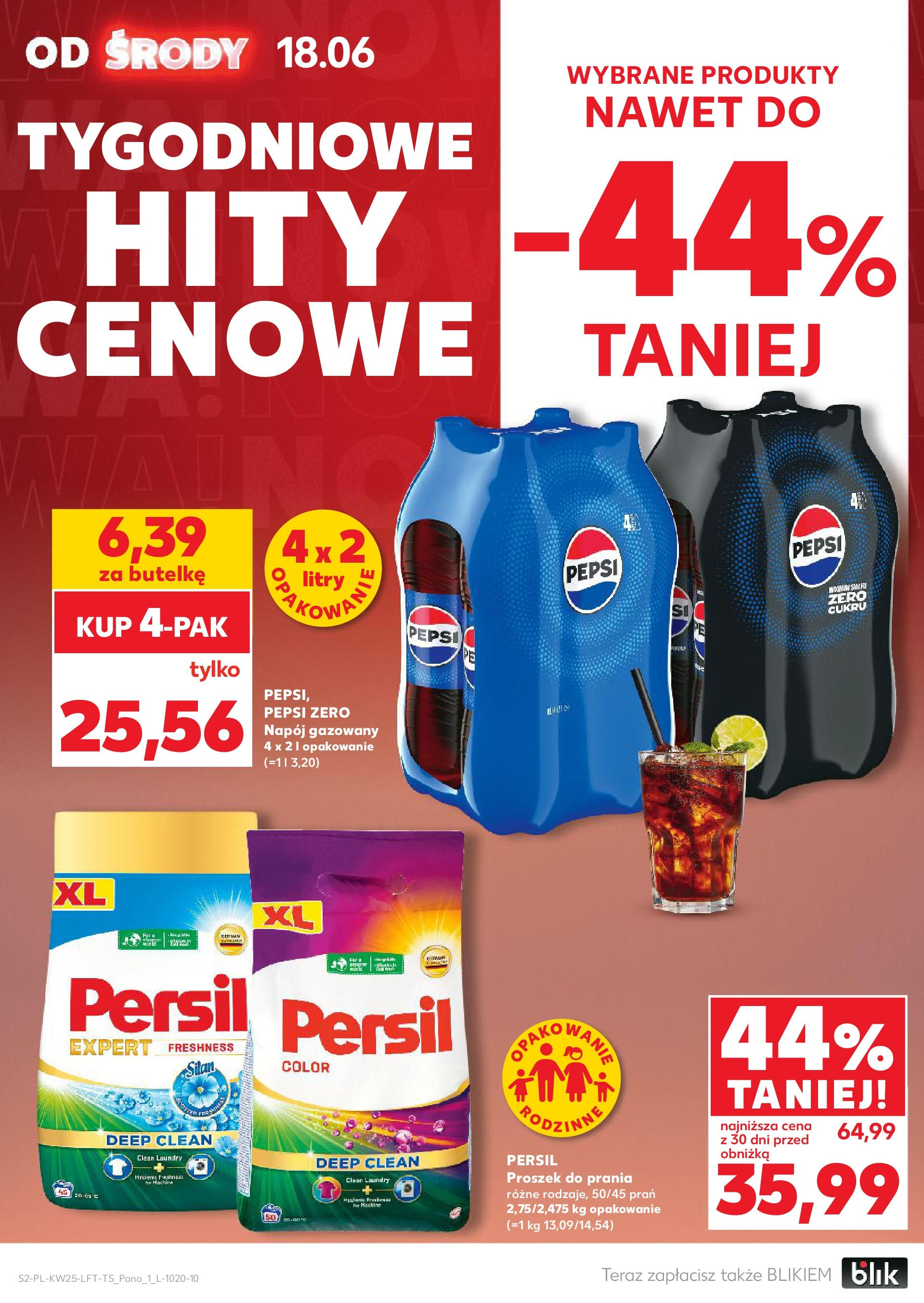 Kaufland gazetka od 18.06.2025 - od jutra PDF | Strona: 2 | Produkty: Persil, Pepsi, Proszek do prania, Detergent