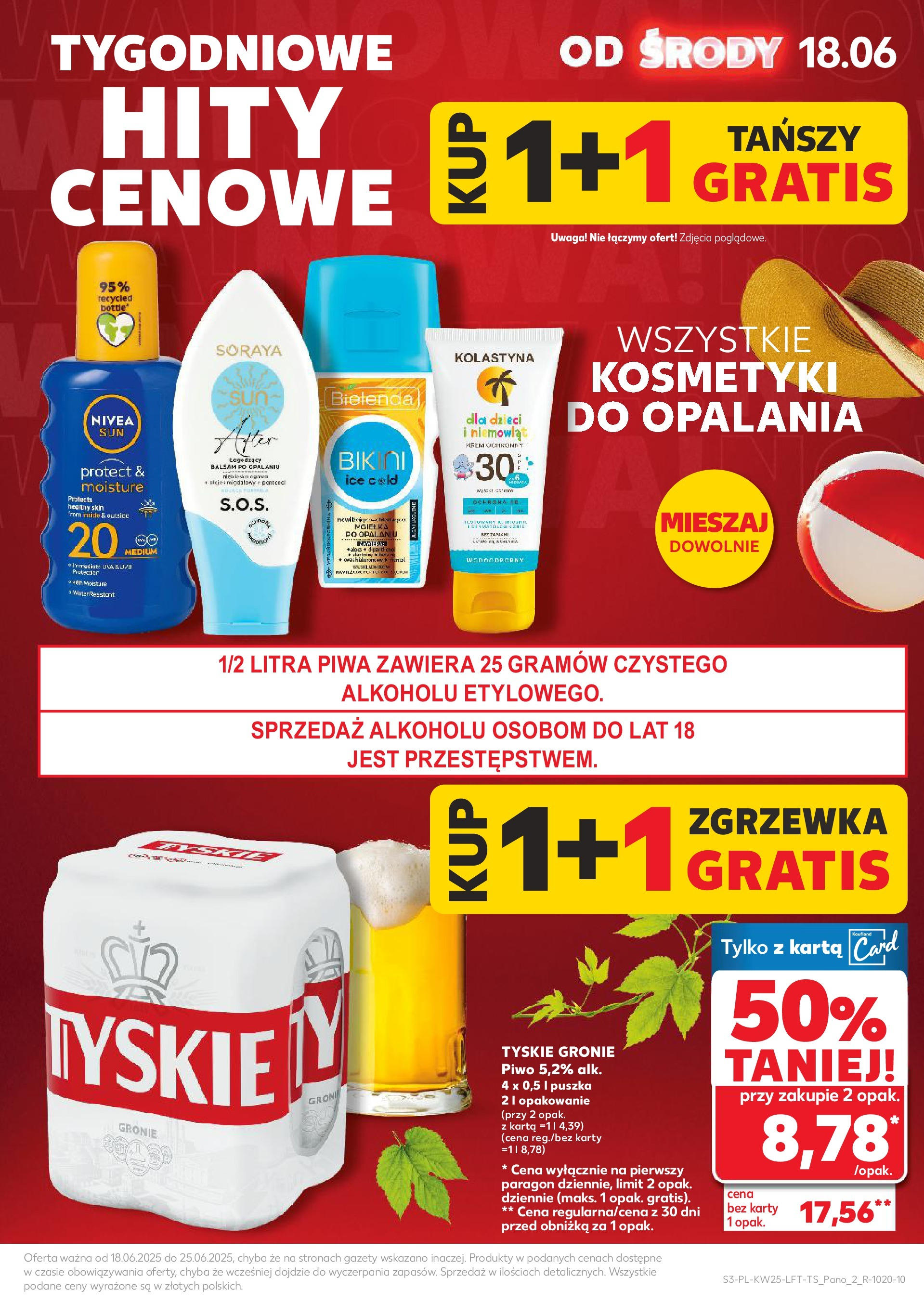 Kaufland gazetka od 18.06.2025 - od jutra PDF | Strona: 3 | Produkty: Karta, Kosmetyki, Piwo, Krem