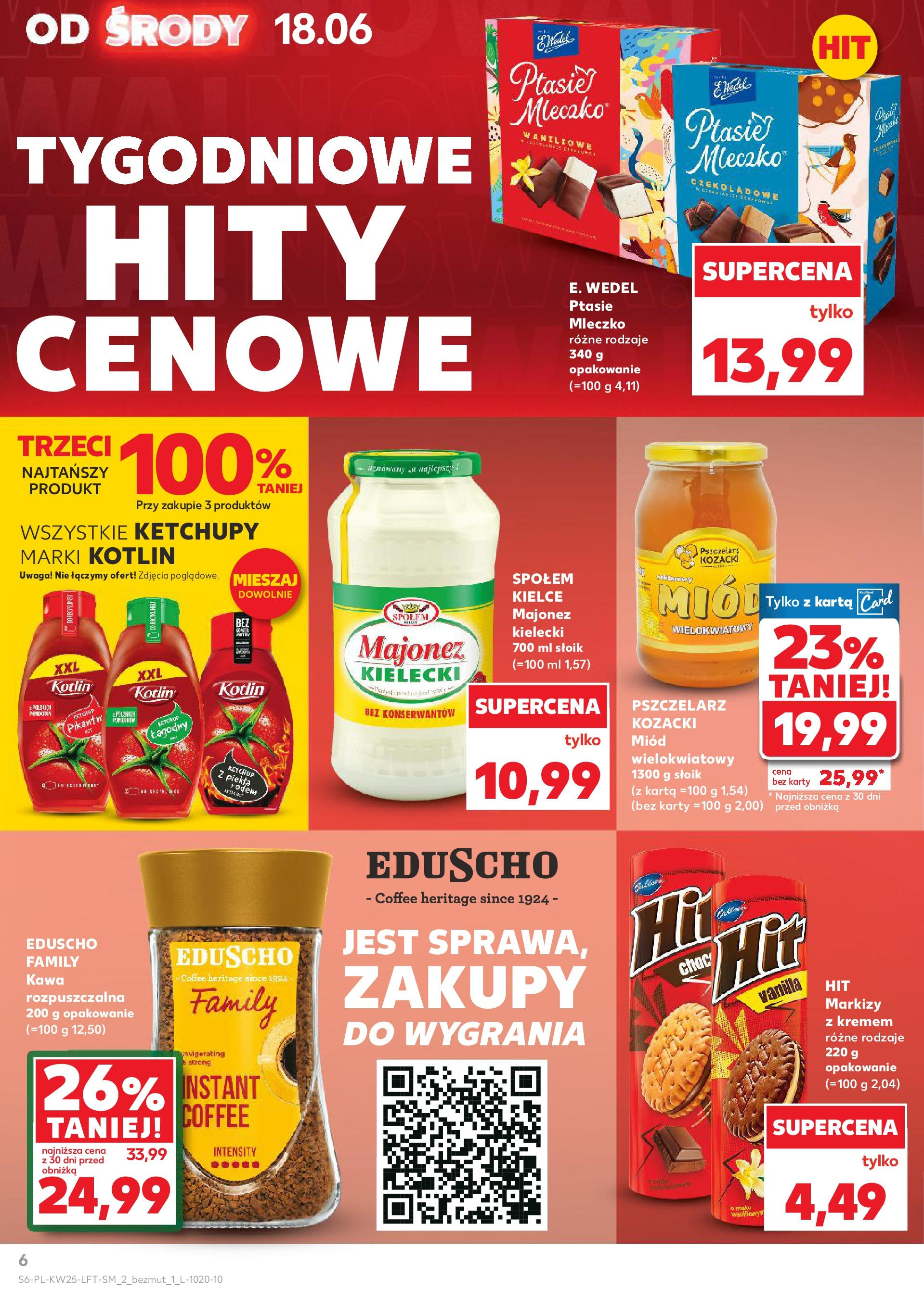 Kaufland gazetka od 18.06.2025 - od jutra PDF | Strona: 6 | Produkty: Karta, Ketchup, Kawa, Majonez