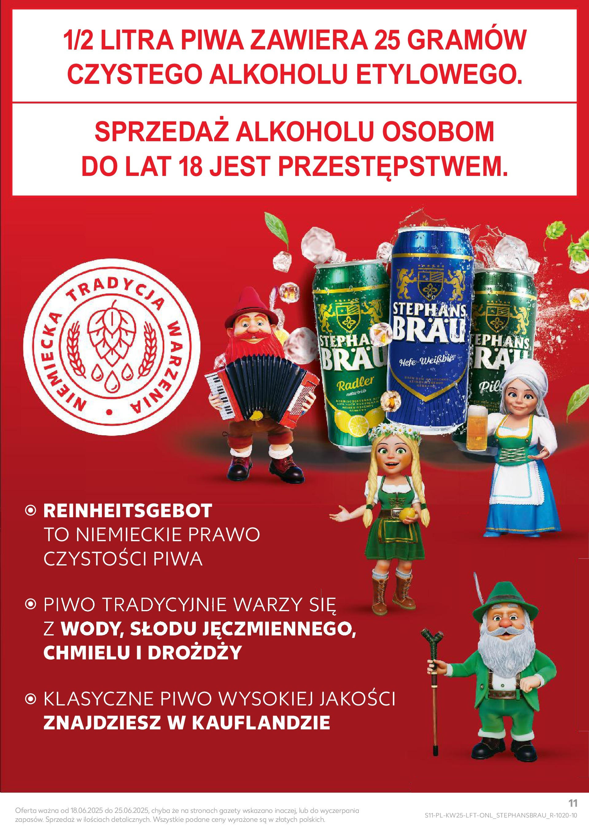 Kaufland gazetka od 18.06.2025 - od jutra PDF | Strona: 11 | Produkty: Piwo pszeniczne, Piwo