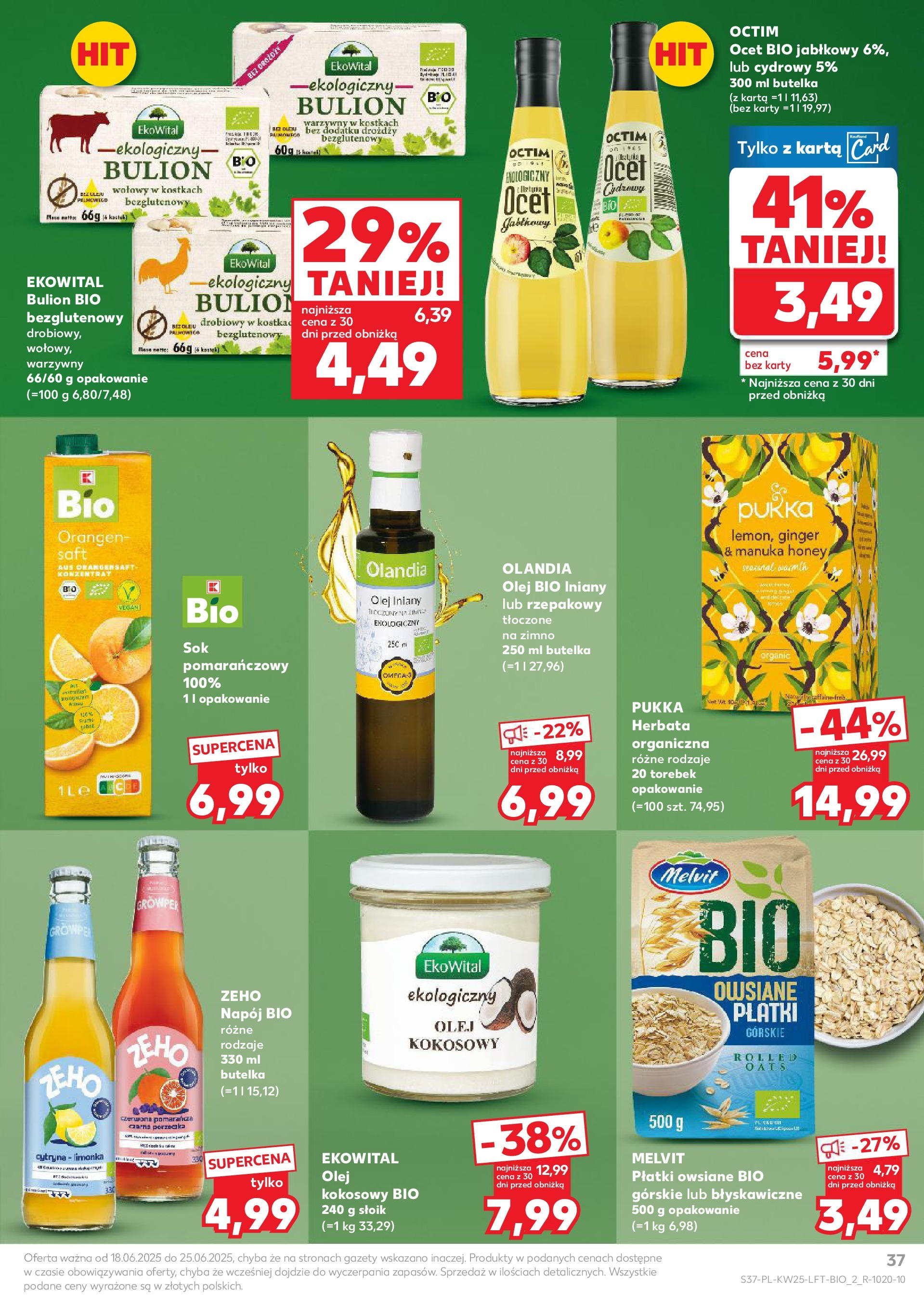 Kaufland gazetka od 18.06.2025 - od jutra PDF | Strona: 37 | Produkty: Cytryna, Płatki owsiane bio, Herbata, Płatki