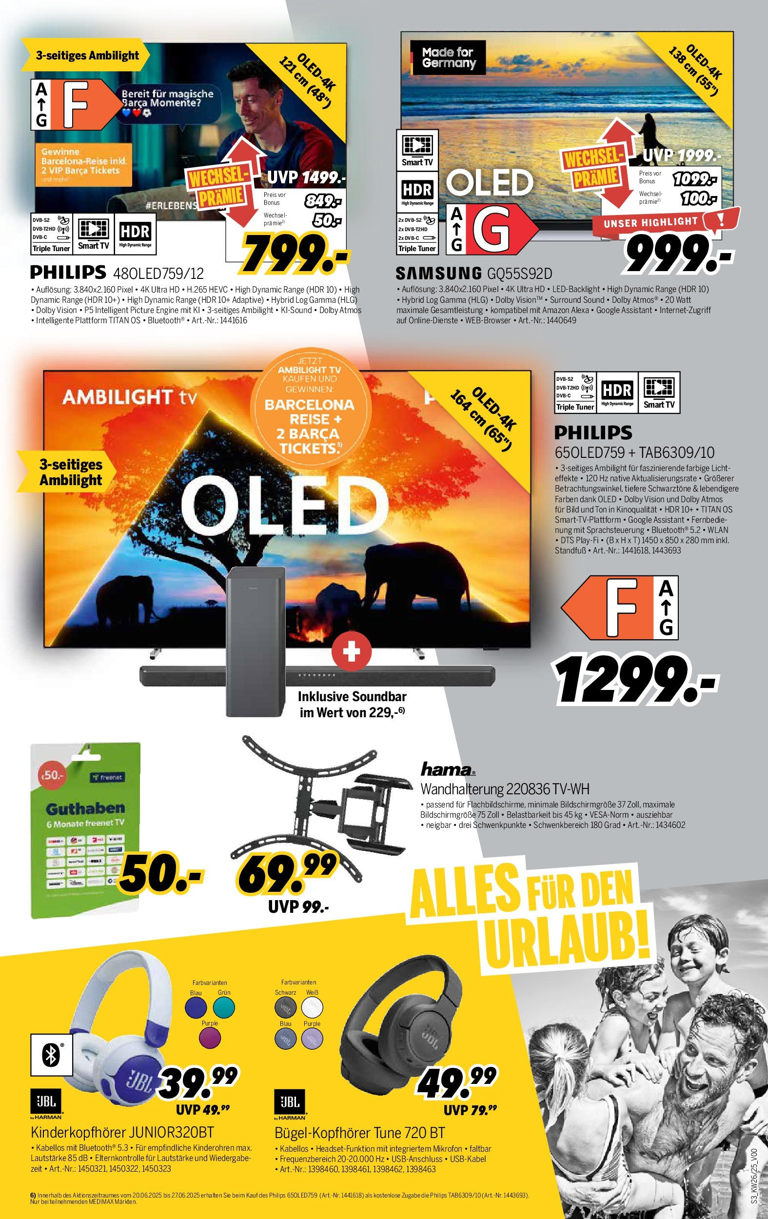 Medimax - MEDIMAX: Aktuelle Angebote (ab 21.06.2025) zum Blättern | Seite: 3 | Produkte: Mikrofon, Samsung, Soundbar, TV