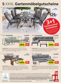 Gartenmöbel Gutscheinblatt