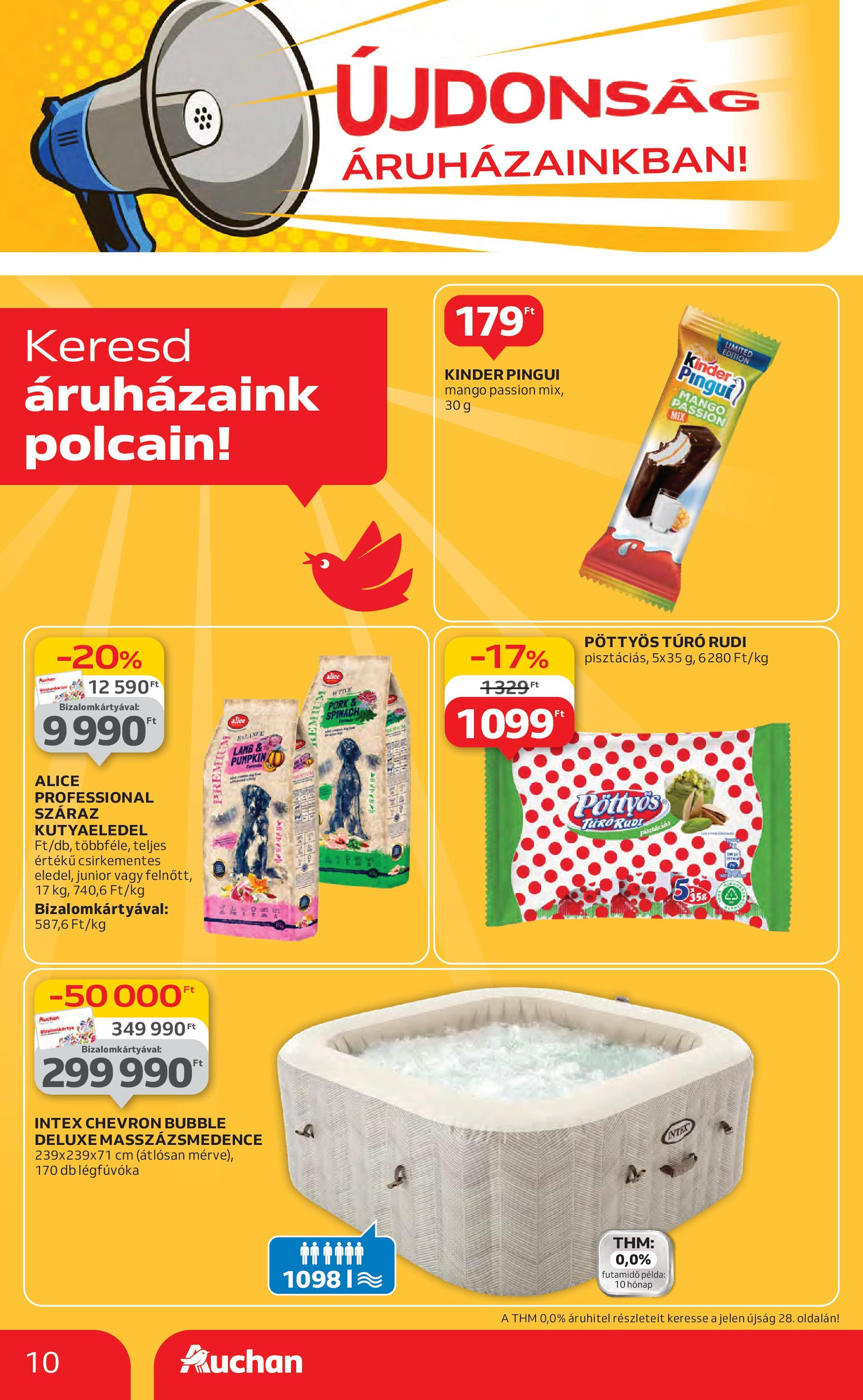 Auchan Akciós újság - 2025.06.19. -tól/töl > akció, lapozható szórólap 🛍️ | Oldal: 10 | Termékek: Túró rudi, Kutyaeledel, Túró, Mangó