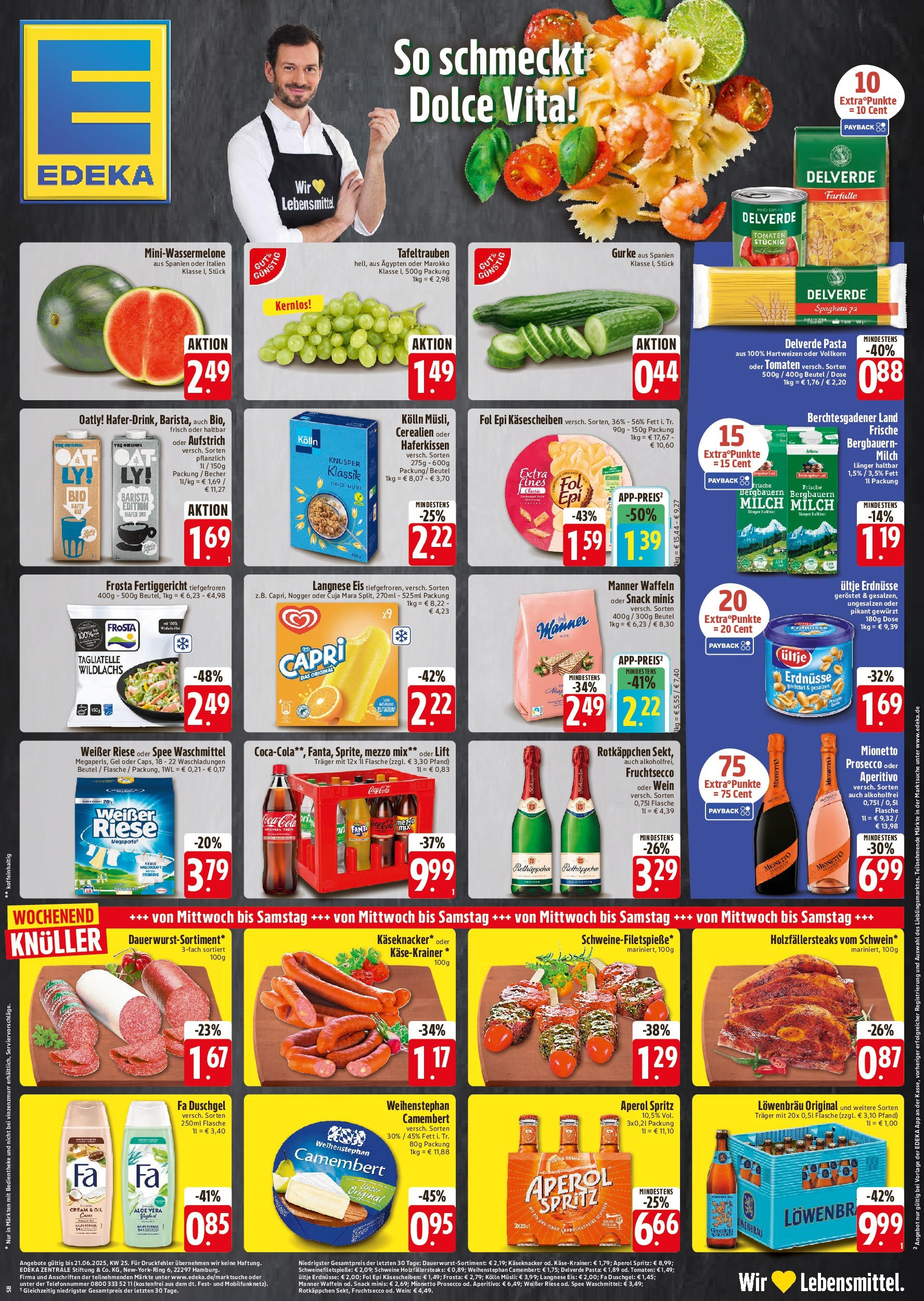 Edeka prospekt Bad Reichenhall	 (ab 17.06.2025) » Angebote Online | Seite: 1 | Produkte: Kolln, Frosta, Rotkäppchen, Pasta