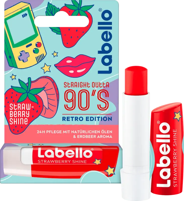 Labello Lippenpflege Straight outt a 90´s Strawberry Shine