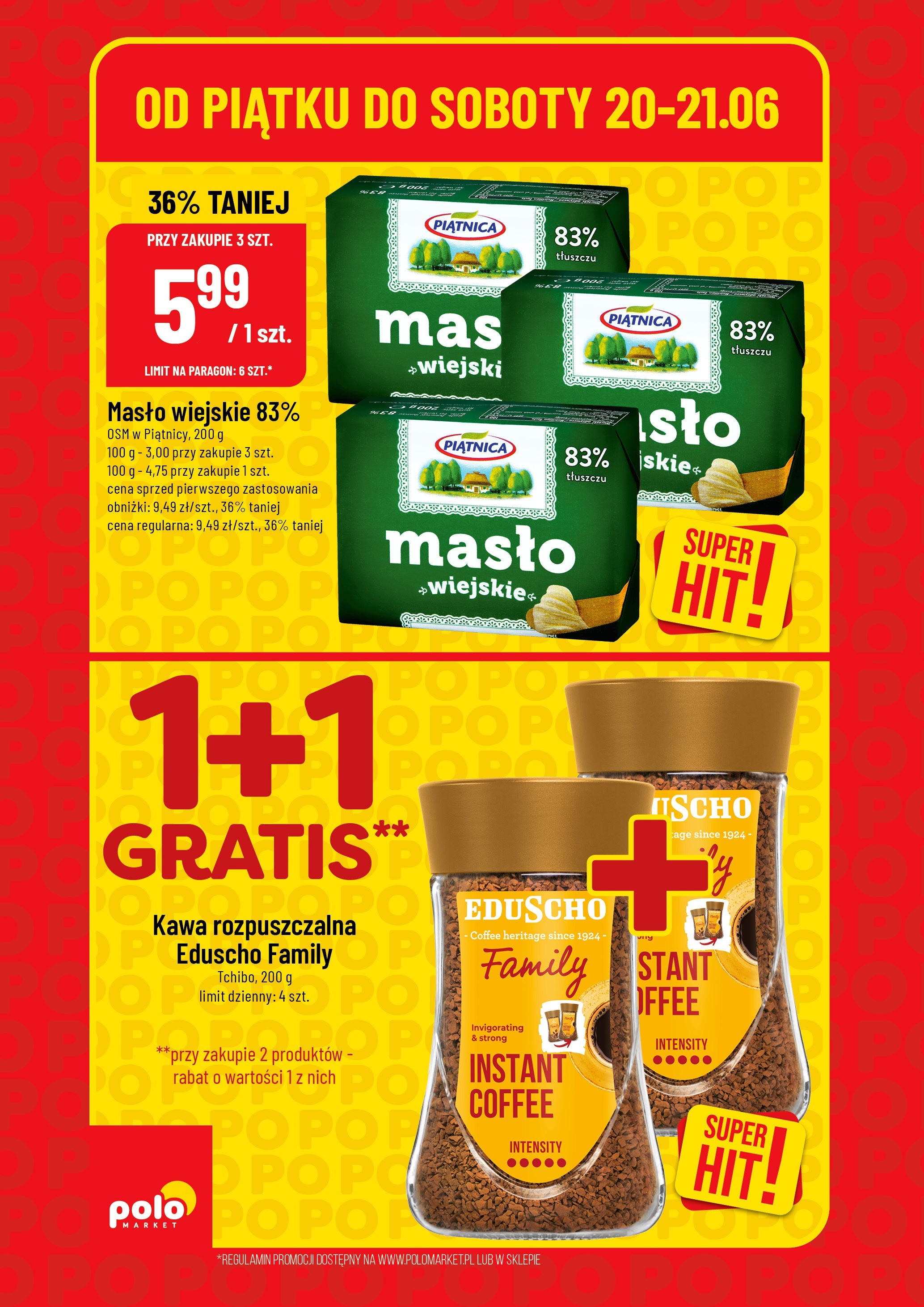 POLOmarket gazetka od jutra (18.06.2025) - Nowa PDF | Strona: 4 | Produkty: Kawa rozpuszczalna, Masło, Kawa