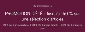 PROMOTION D'ÉTÉ : Jusqu'à -40 % sur une sélection d’articles