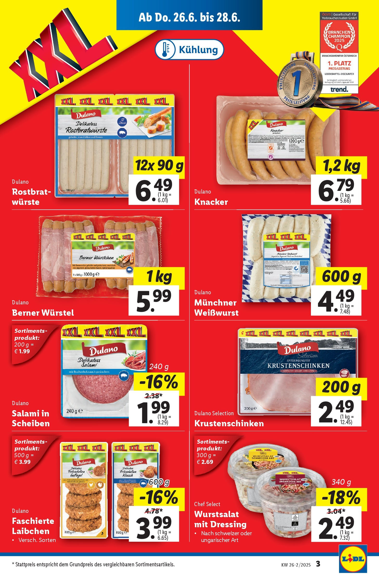 Lidl - Lidl: Flugblatt in deiner Nähe ab 25.06.2025 - Angebote ab donnerstag | Seite: 5 | Produkte: Salami