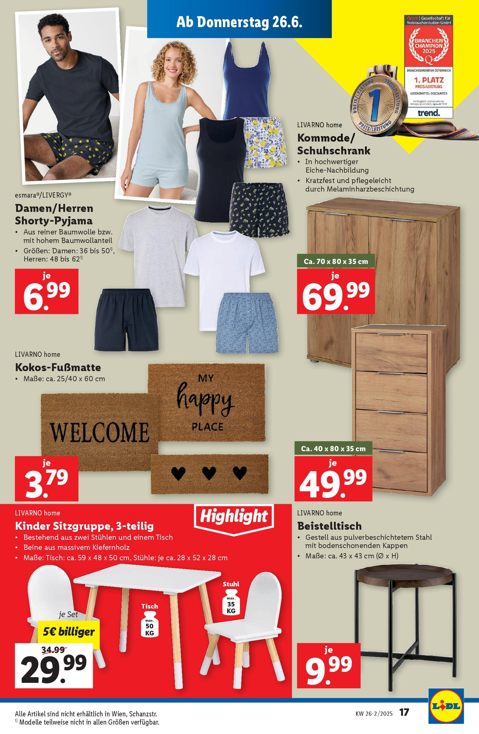 Lidl - Lidl: Flugblatt in deiner Nähe ab 25.06.2025 - Angebote ab donnerstag | Seite: 19 | Produkte: Tisch, Stuhl