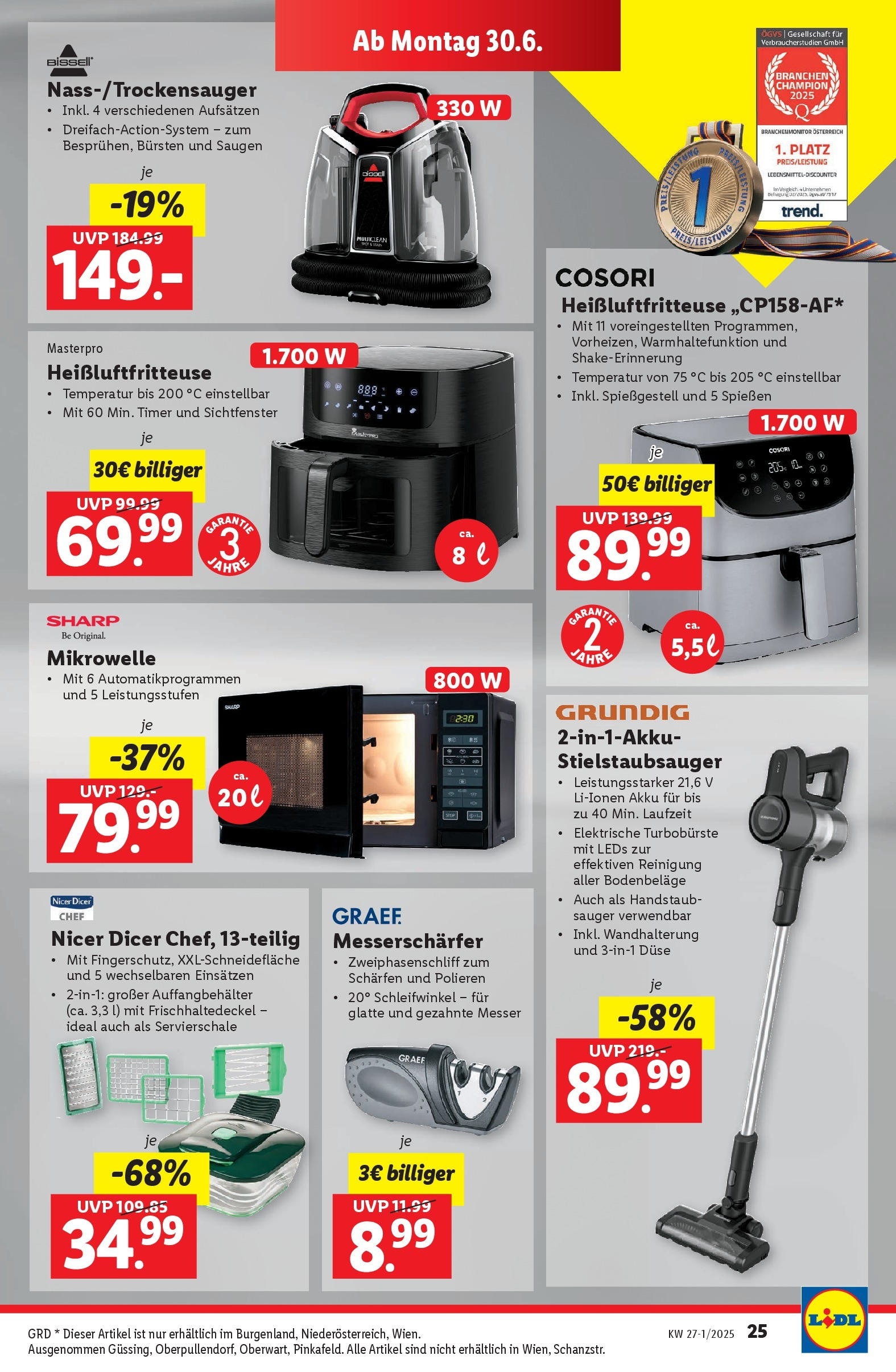 Lidl - Lidl: Flugblatt in deiner Nähe ab 25.06.2025 - Angebote ab donnerstag | Seite: 31 | Produkte: Mikrowelle