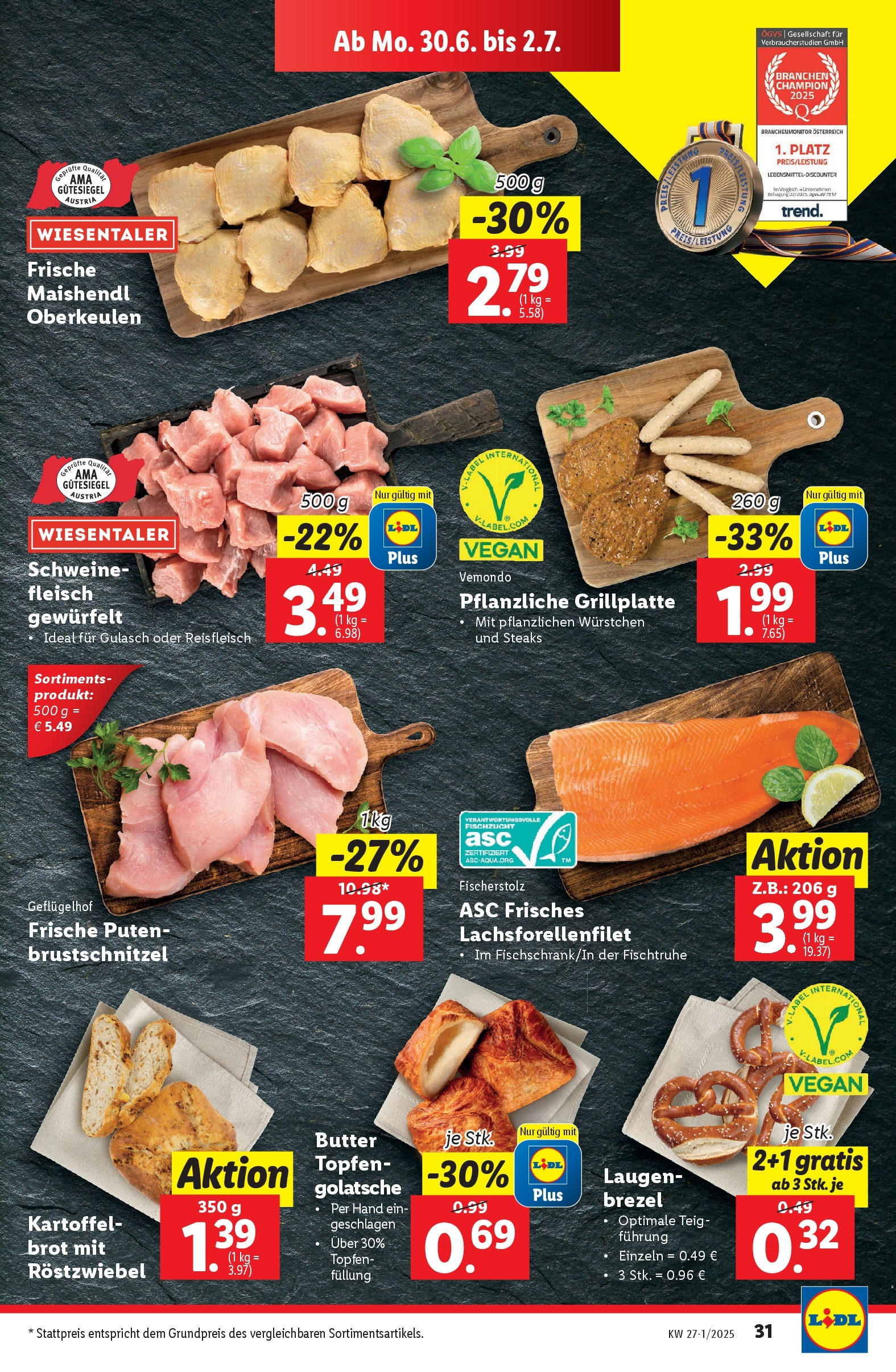 Lidl - Lidl: Flugblatt in deiner Nähe ab 25.06.2025 - Angebote ab donnerstag | Seite: 37 | Produkte: Butter, Brot