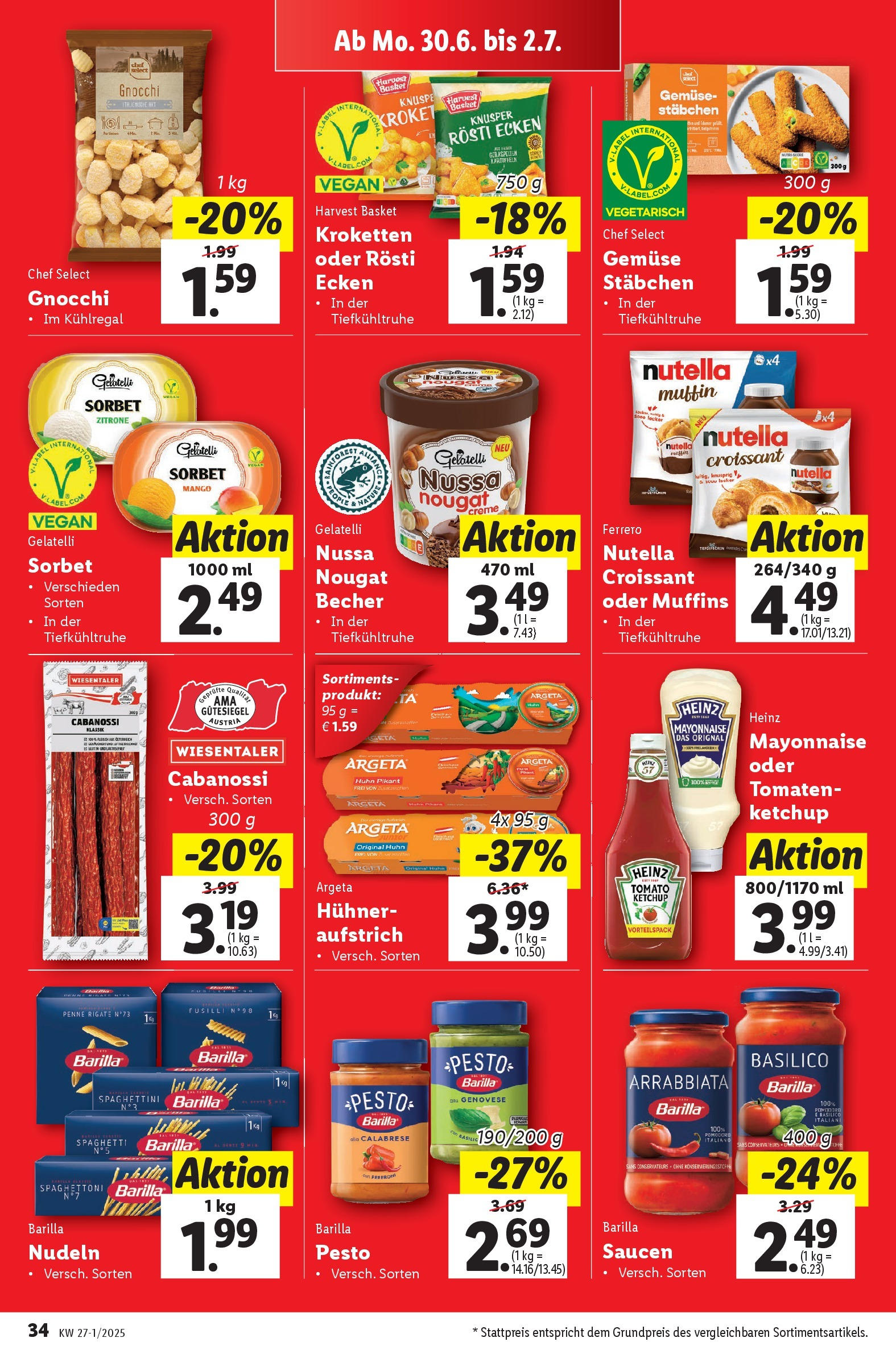 Lidl - Lidl: Flugblatt in deiner Nähe ab 25.06.2025 - Angebote ab donnerstag | Seite: 40 | Produkte: Ketchup, Gemüse, Creme, Nudeln