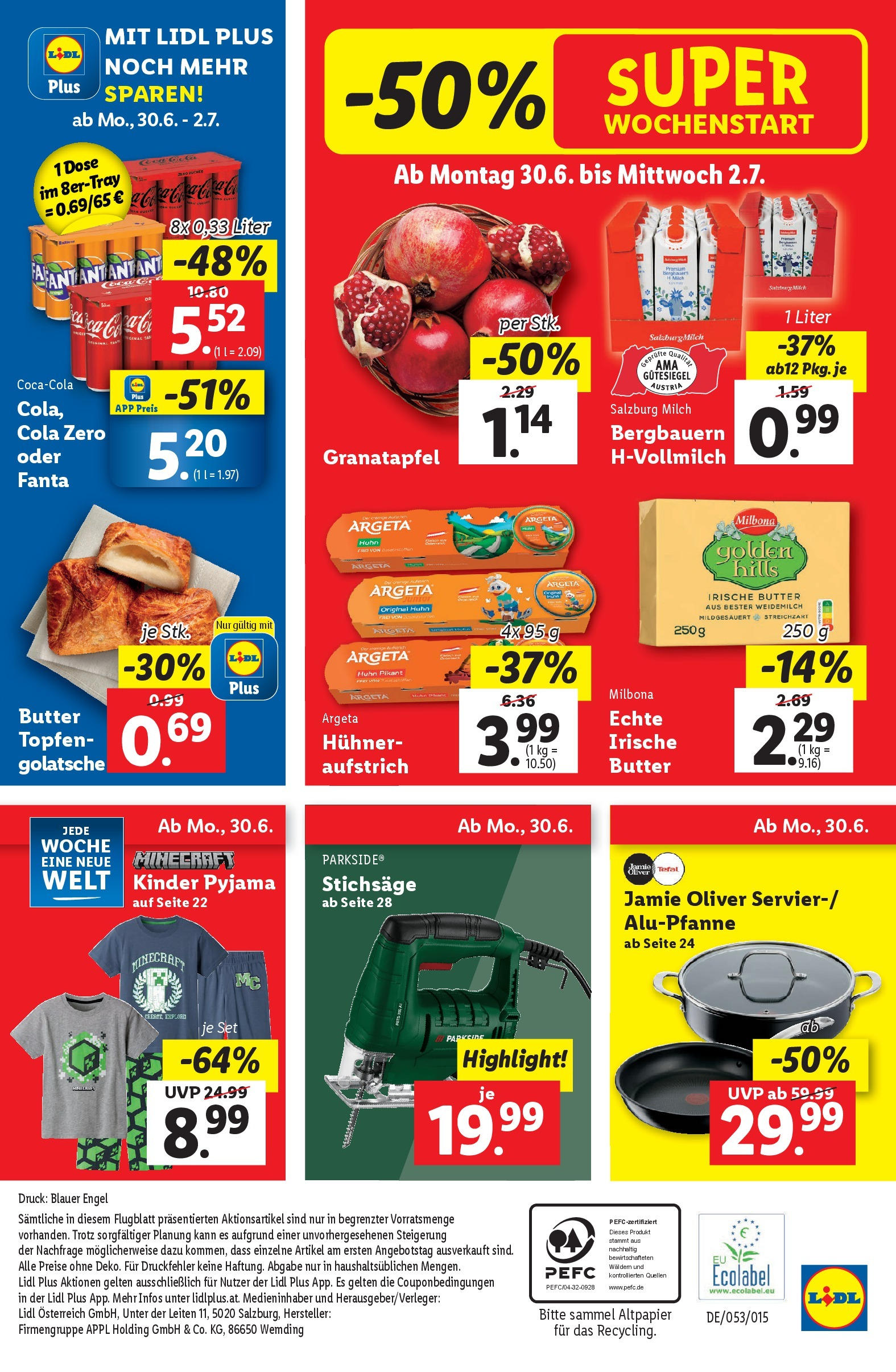 Lidl - Lidl: Flugblatt in deiner Nähe ab 25.06.2025 - Angebote ab donnerstag | Seite: 42 | Produkte: Pyjama, Milch, Butter