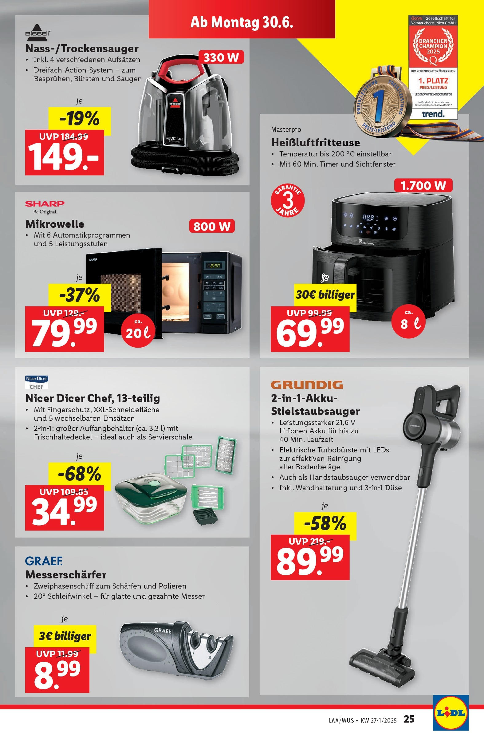 Lidl - Lidl: Flugblatt in deiner Nähe ab 25.06.2025 - Angebote ab donnerstag | Seite: 31 | Produkte: Mikrowelle