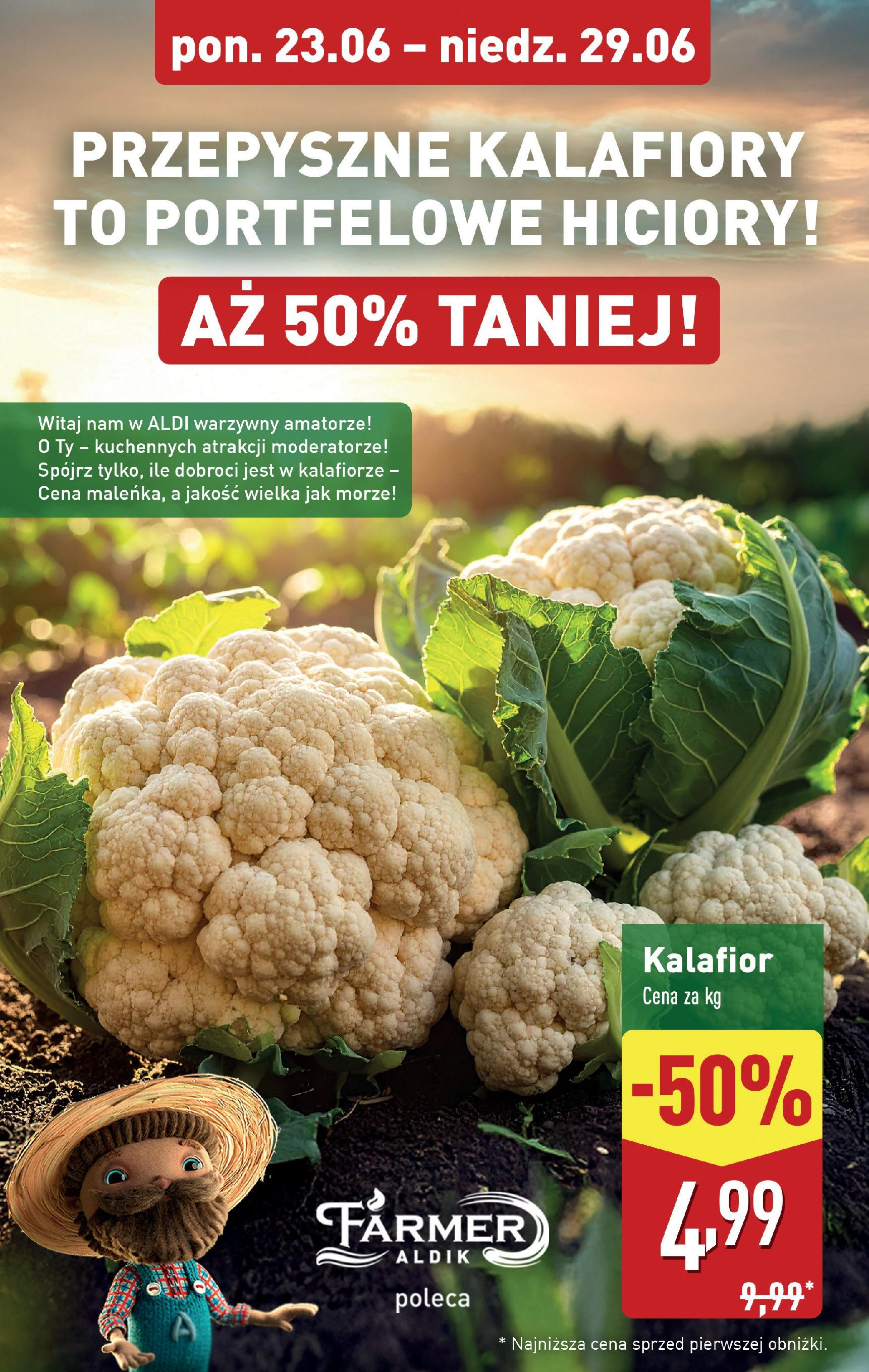 Aldi Gazetka od 23.06.2025 - Ulotka PDF, promocje | Strona: 4 | Produkty: Kalafior