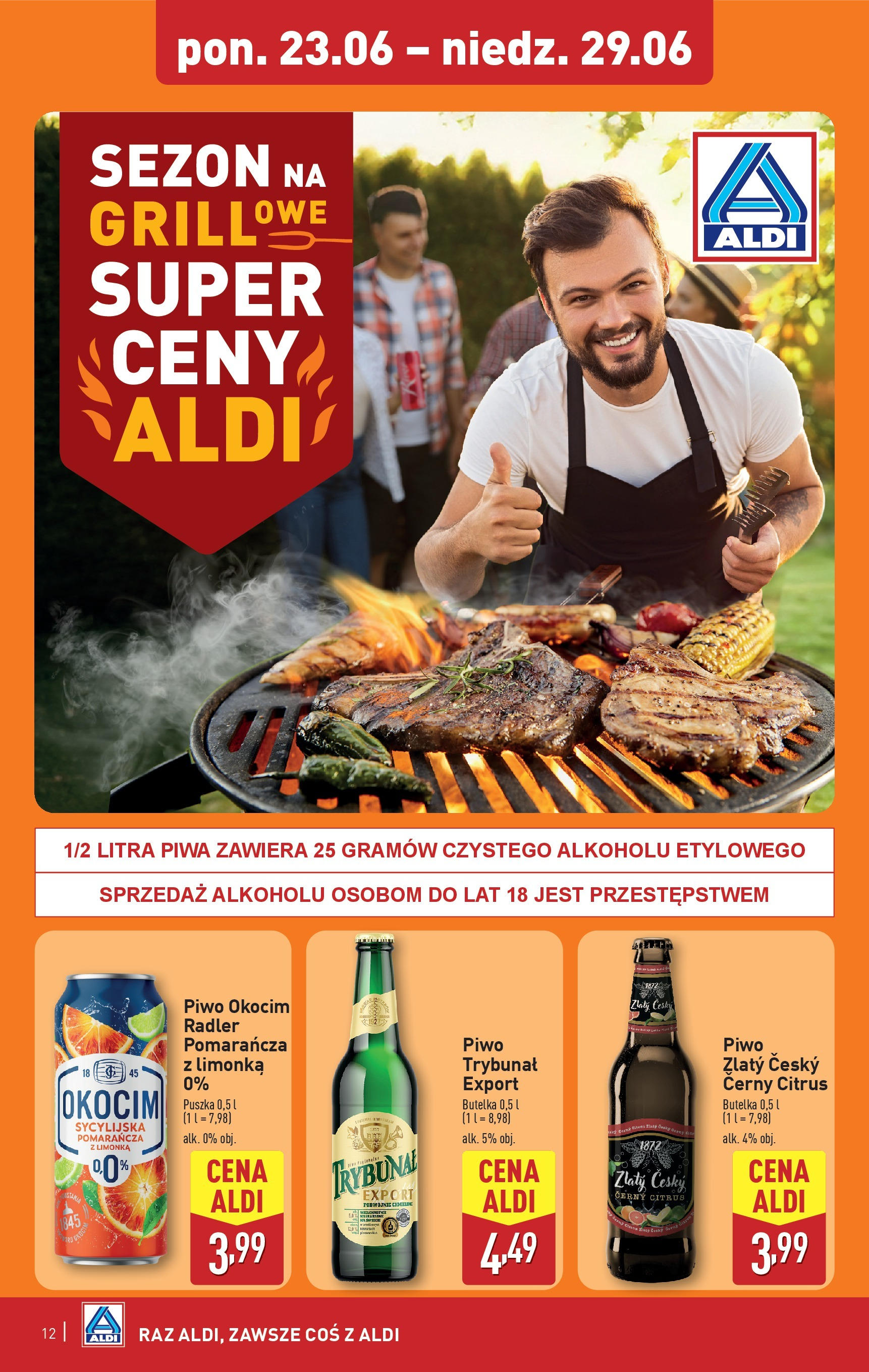 Aldi Gazetka od 23.06.2025 - Ulotka PDF, promocje | Strona: 12 | Produkty: Limonka, Piwo