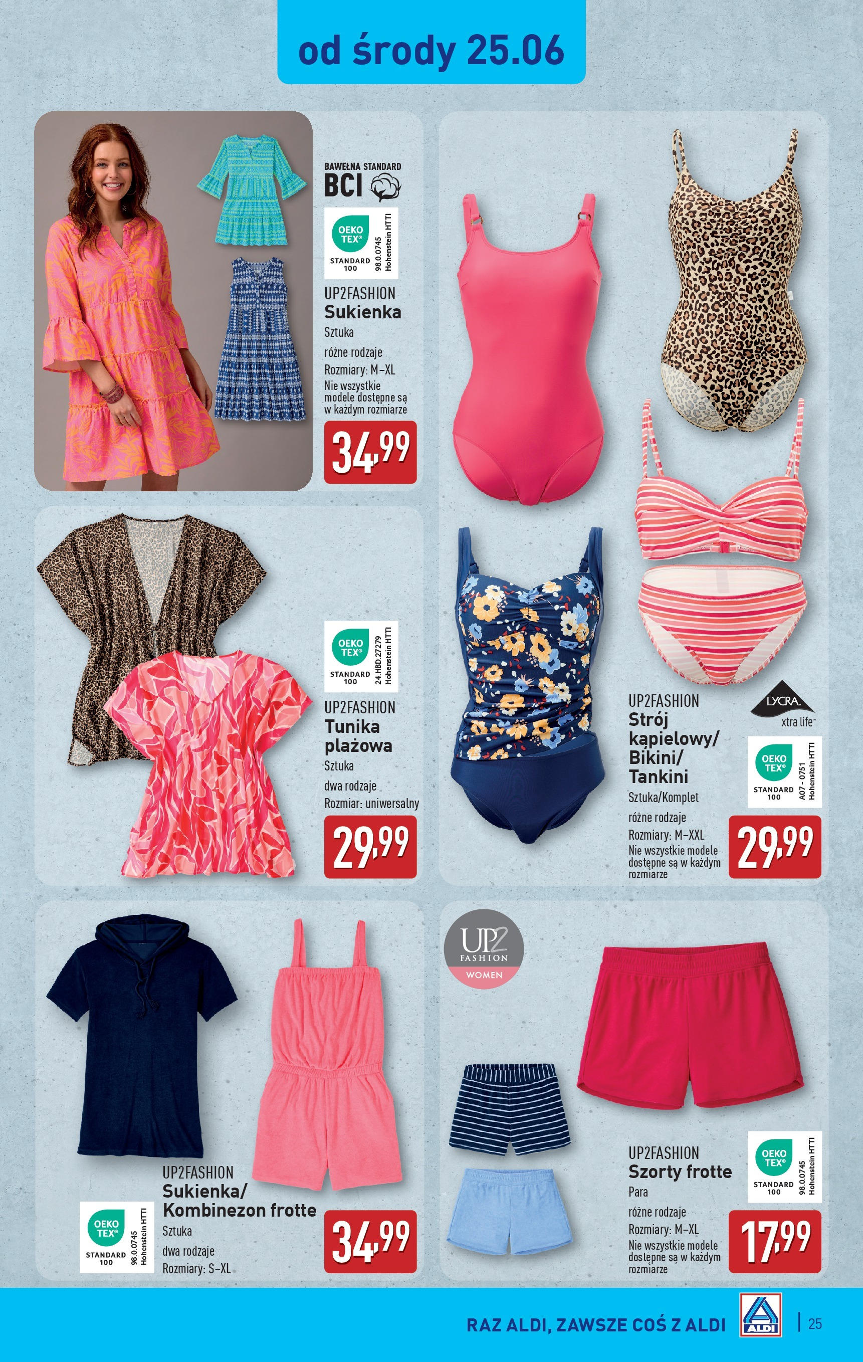 Aldi Gazetka od 23.06.2025 - Ulotka PDF, promocje | Strona: 25 | Produkty: Szorty, Kombinezon, Sukienka