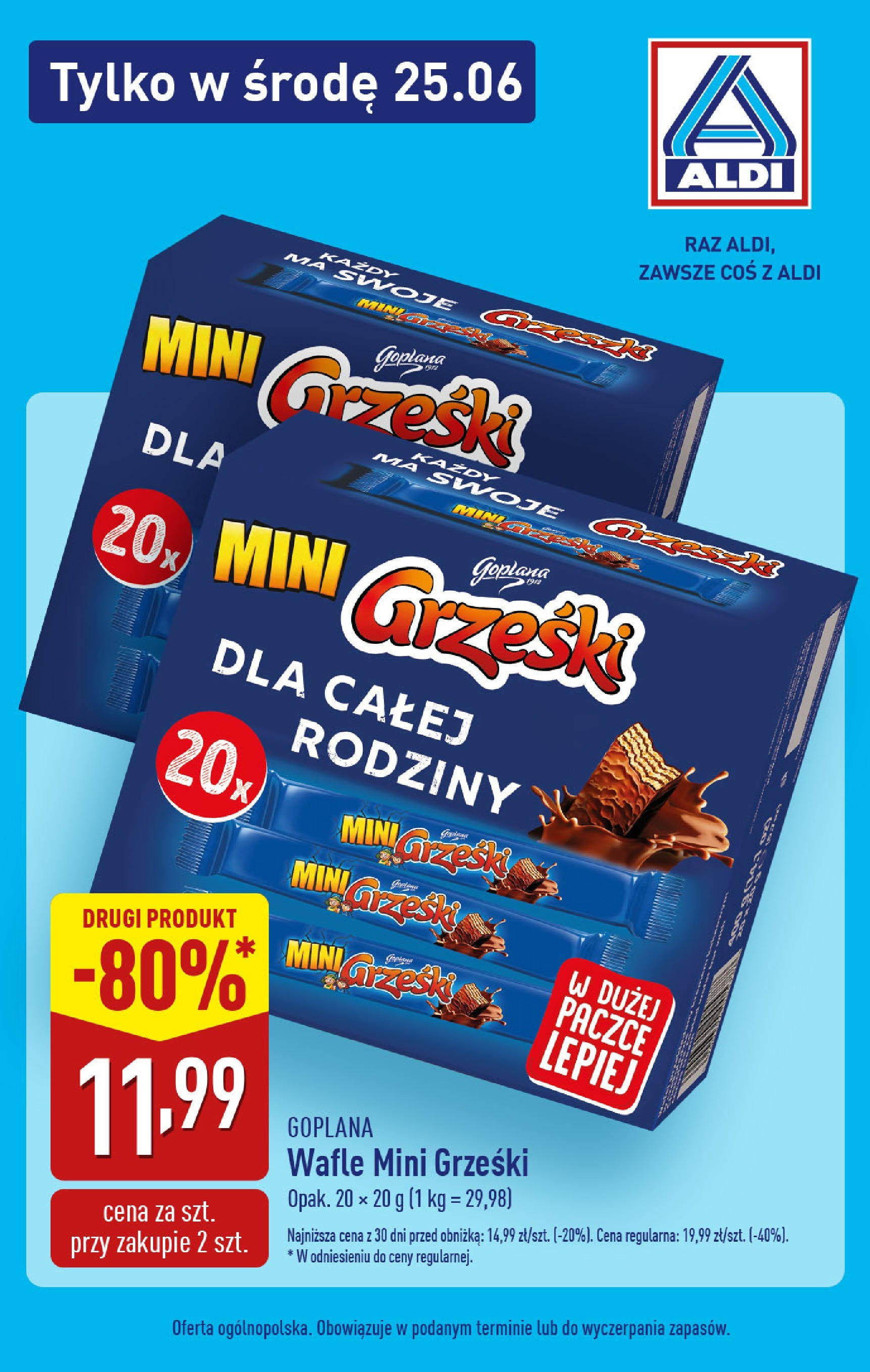Aldi Promocja tylko w środę od 25.06.2025 - Nowa Gazetka - Numer strony 1