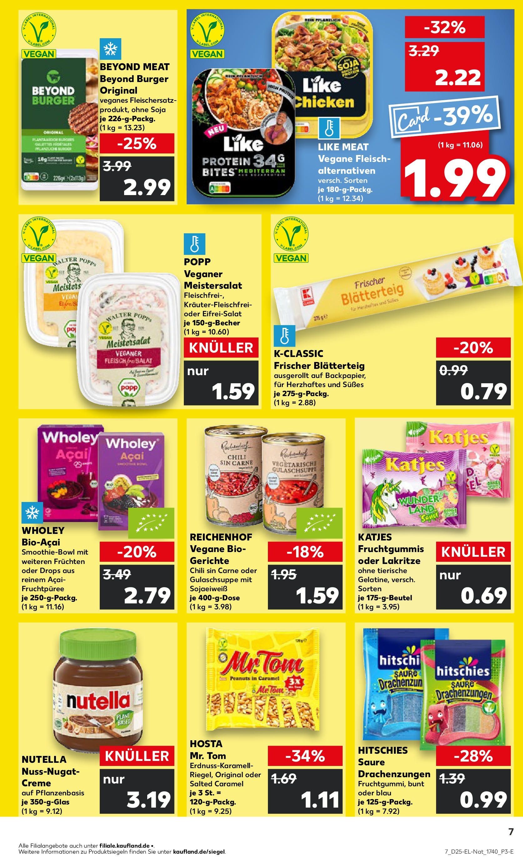 Prospekt Kaufland ab 18.06.2025 » Angebote Online zum Blättern | Seite: 7 | Produkte: Burger, Nutella, Like meat, Chili
