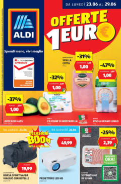 Anteprima del volantino Aldi - 1€ valido a partire dal 22.06.2025