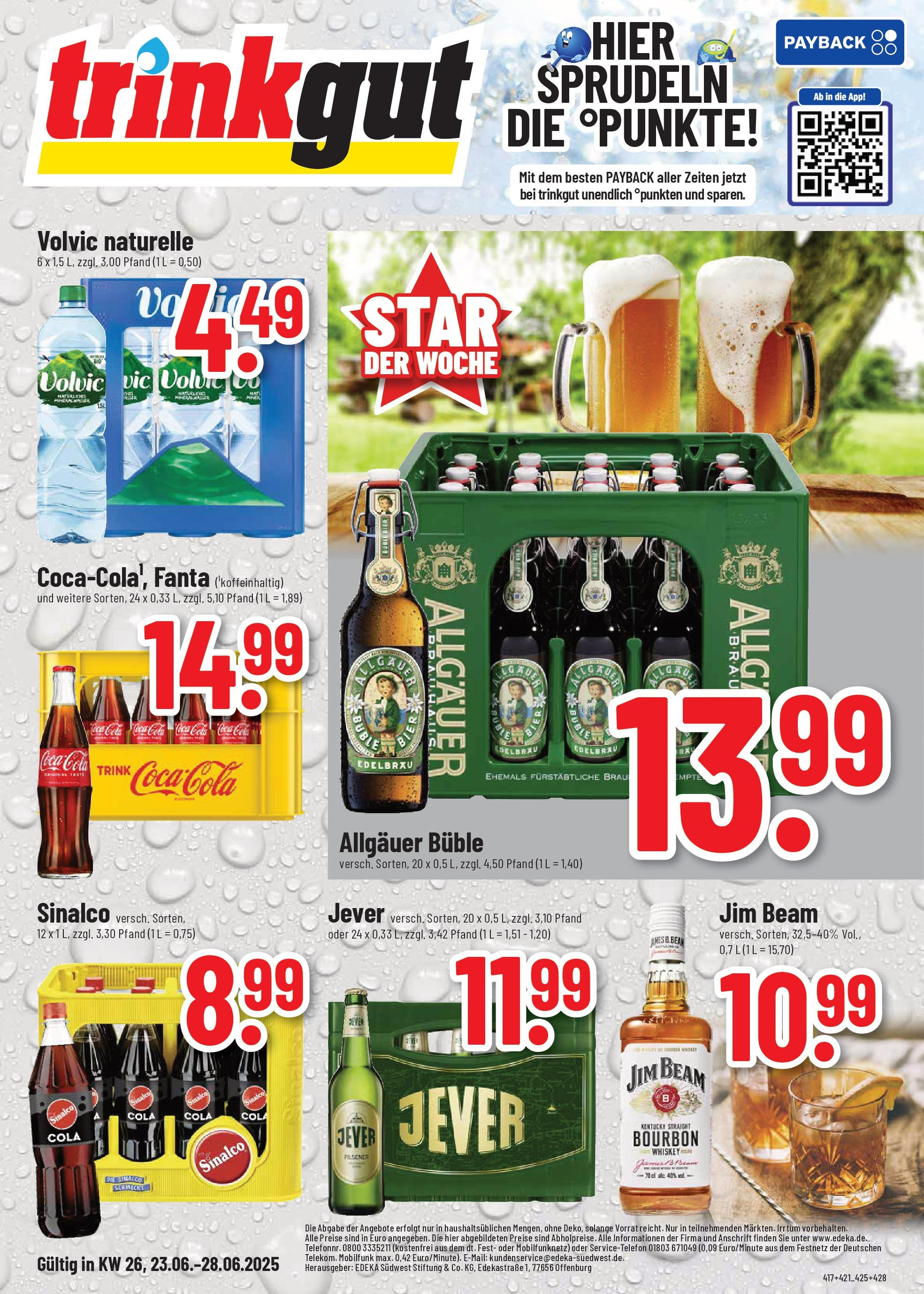 Trinkgut prospekt Oberursel	 (ab 22.06.2025) » Angebote online | Seite: 1 | Produkte: Sinalco, Jim beam, Bourbon, Whiskey