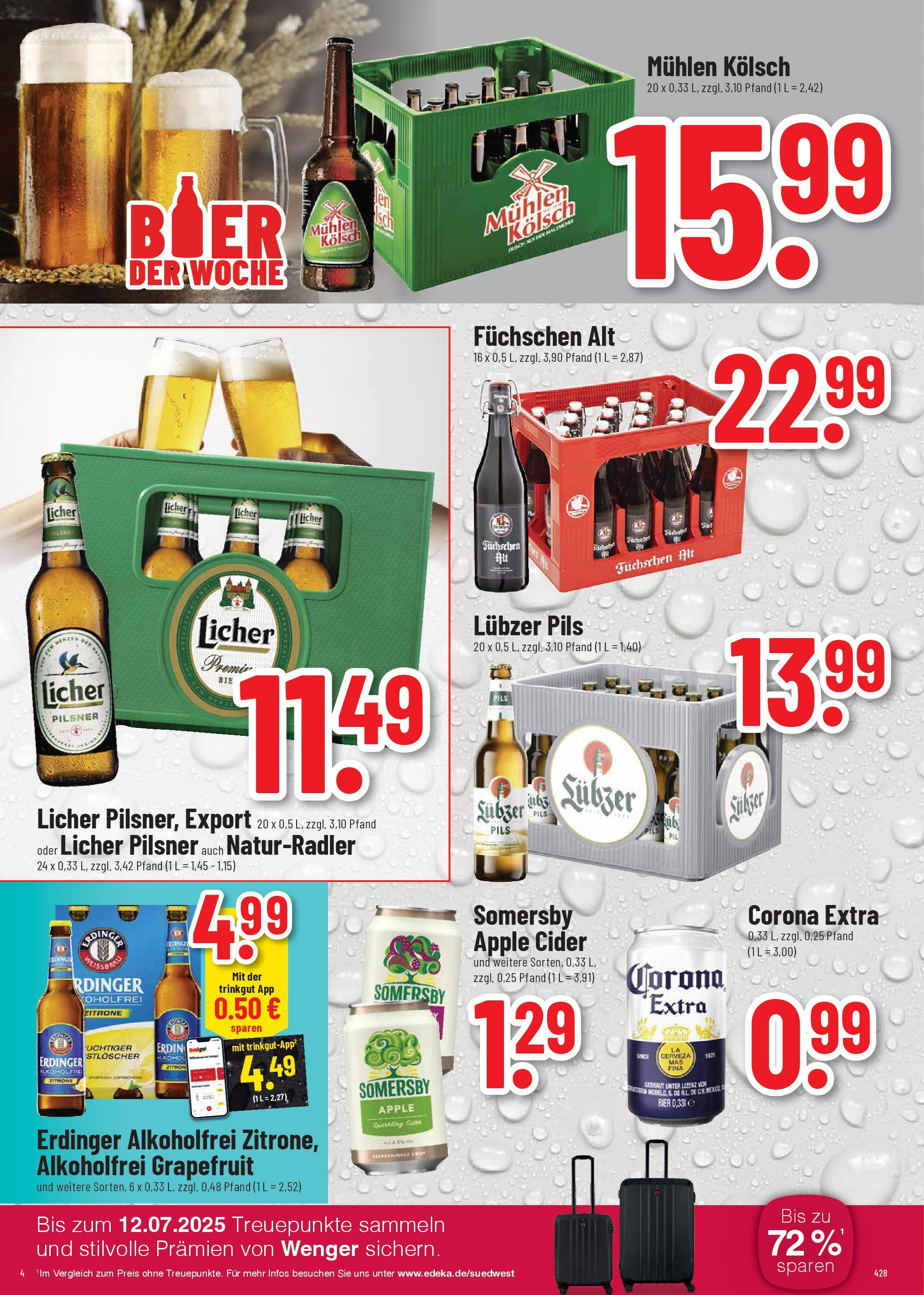 Trinkgut prospekt Oberursel	 (ab 22.06.2025) » Angebote online | Seite: 4 | Produkte: Pils, Apple, Zitrone, Lubzer